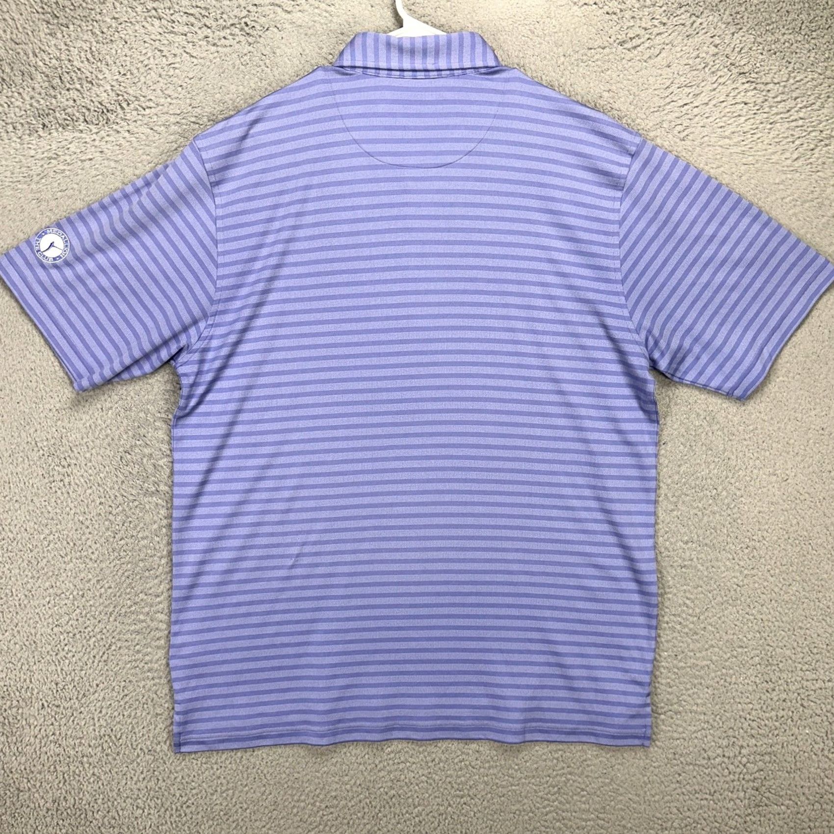 Vintage VINTAGE Donald Ross Mens Golf Polo Shirt Large Purple Stripe Short Sleeve Rugby Logo Size US L / EU 52-54 / 3 - 3 Thumbnail