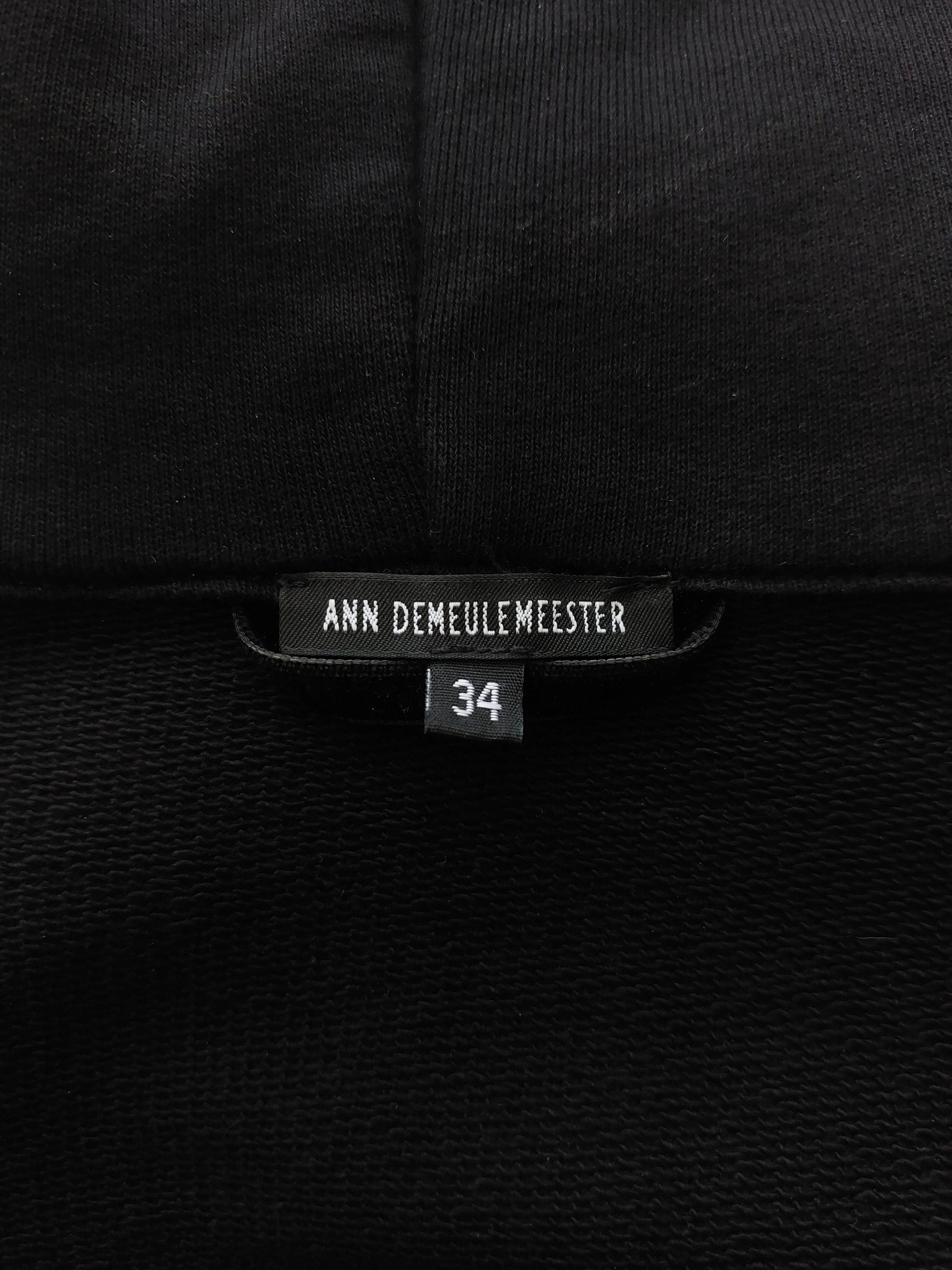 Ann Demeulemeester Ann Demeulemeester Black Tony Cold Shoulder Hoodie Size US XL / EU 56 / 4 - 7 Thumbnail