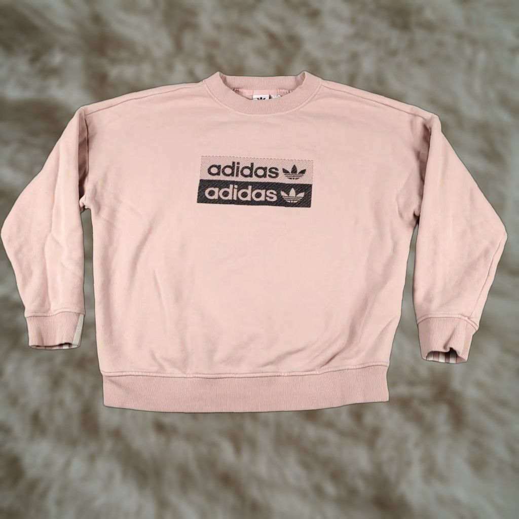 Adidas Adidas Sweater Womens Medium Pink Casual Pullover Knit Long Sleeve Crew Neck Size M / US 6-8 / IT 42-44 - 1 Thumbnail