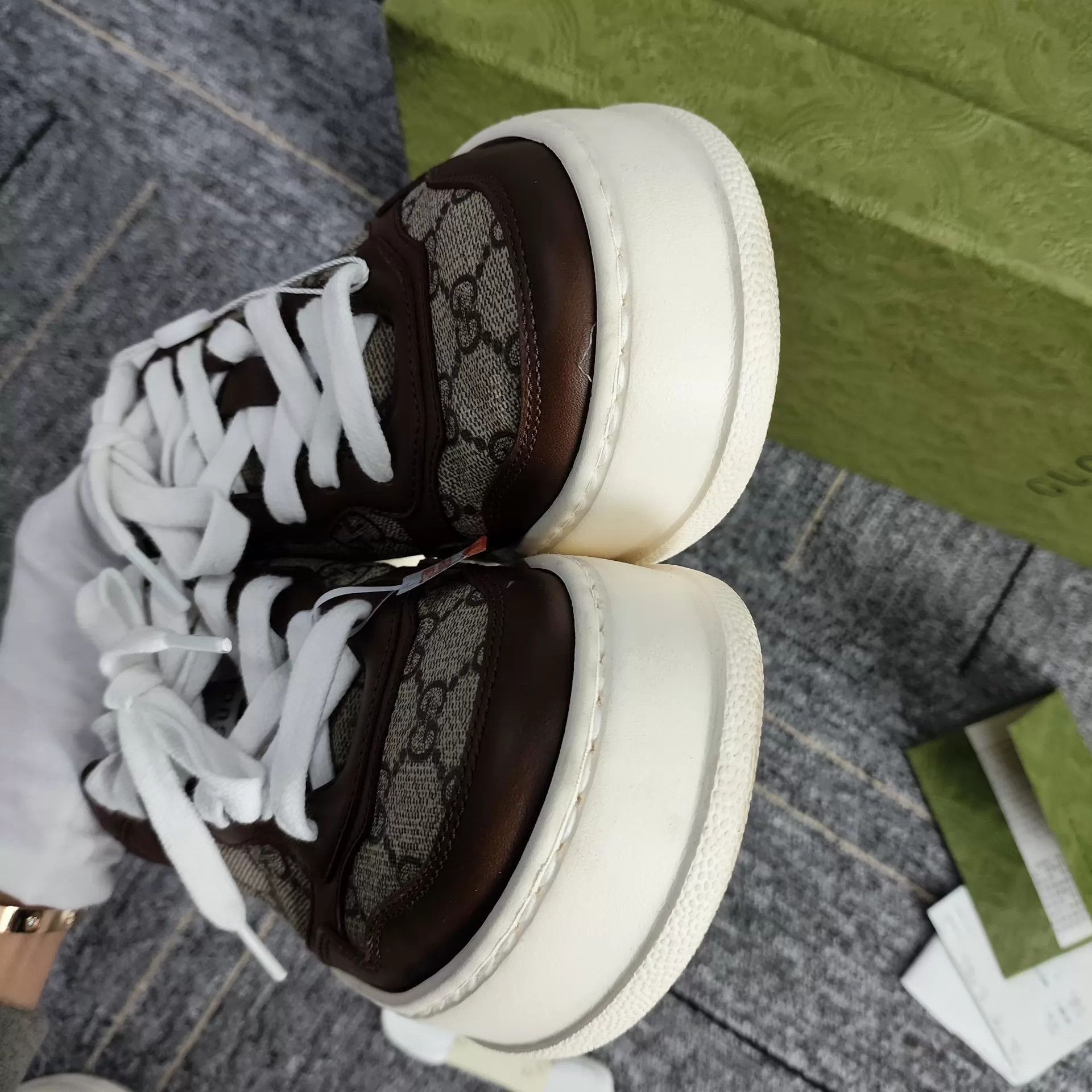 Gucci Gucci Women's GG Monogram Biscuit Sneaker 36.5 Size US 6 / IT 36 - 4 Thumbnail