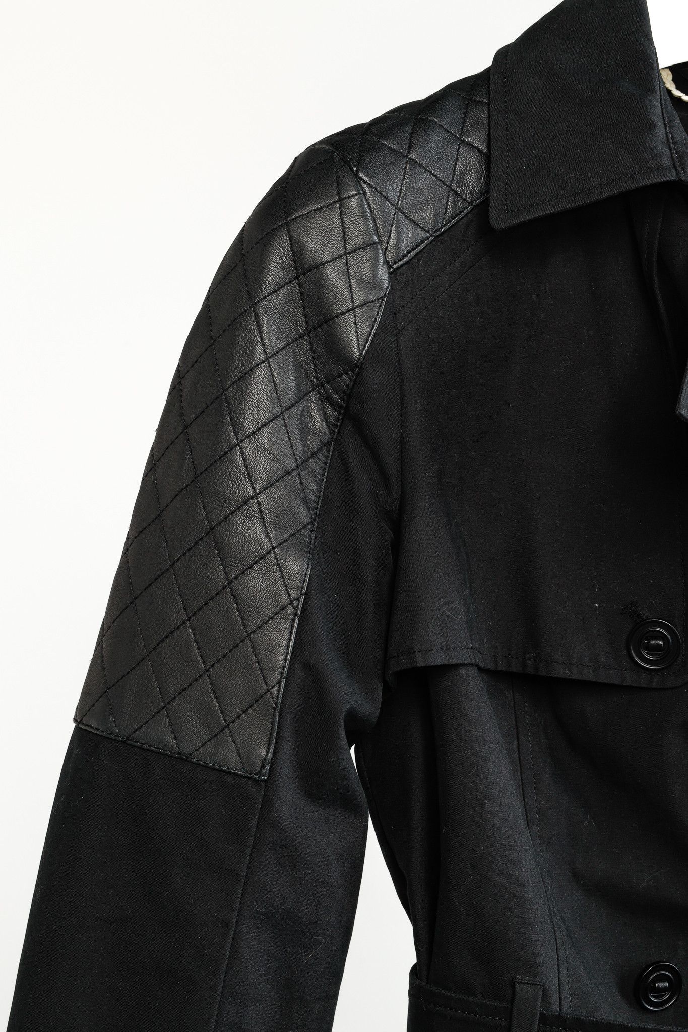 Mackage Mackage Lilith Cotton Quilted-Leather-Trim Trench Coat Size S / US 4 / IT 40 - 8 Thumbnail