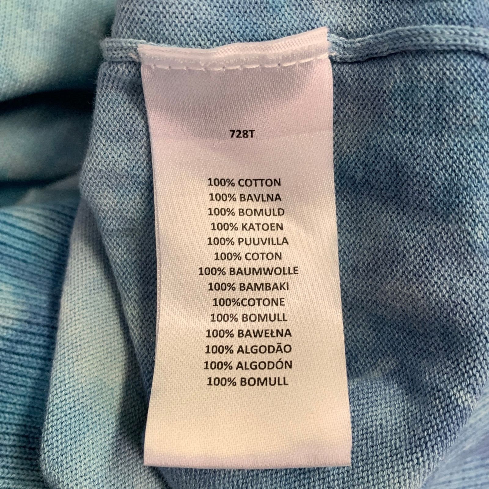 Paul Smith Size L Blue Tie Dye Cotton Crew Neck Pullover Size US L / EU 52-54 / 3 - 5 Thumbnail
