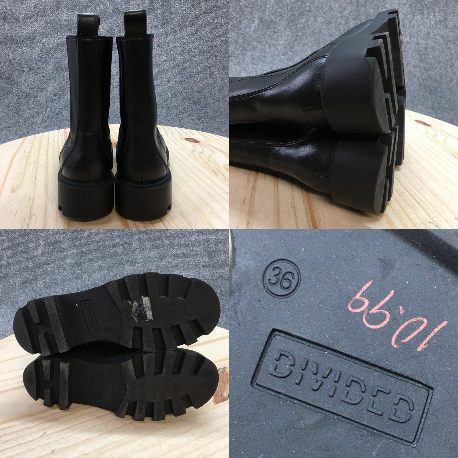 H&M H & M Womens Chelsea Ankle Booties Black Pull On Comfort Chunk Heels 36 Size US 6 / IT 36 - 8 Thumbnail
