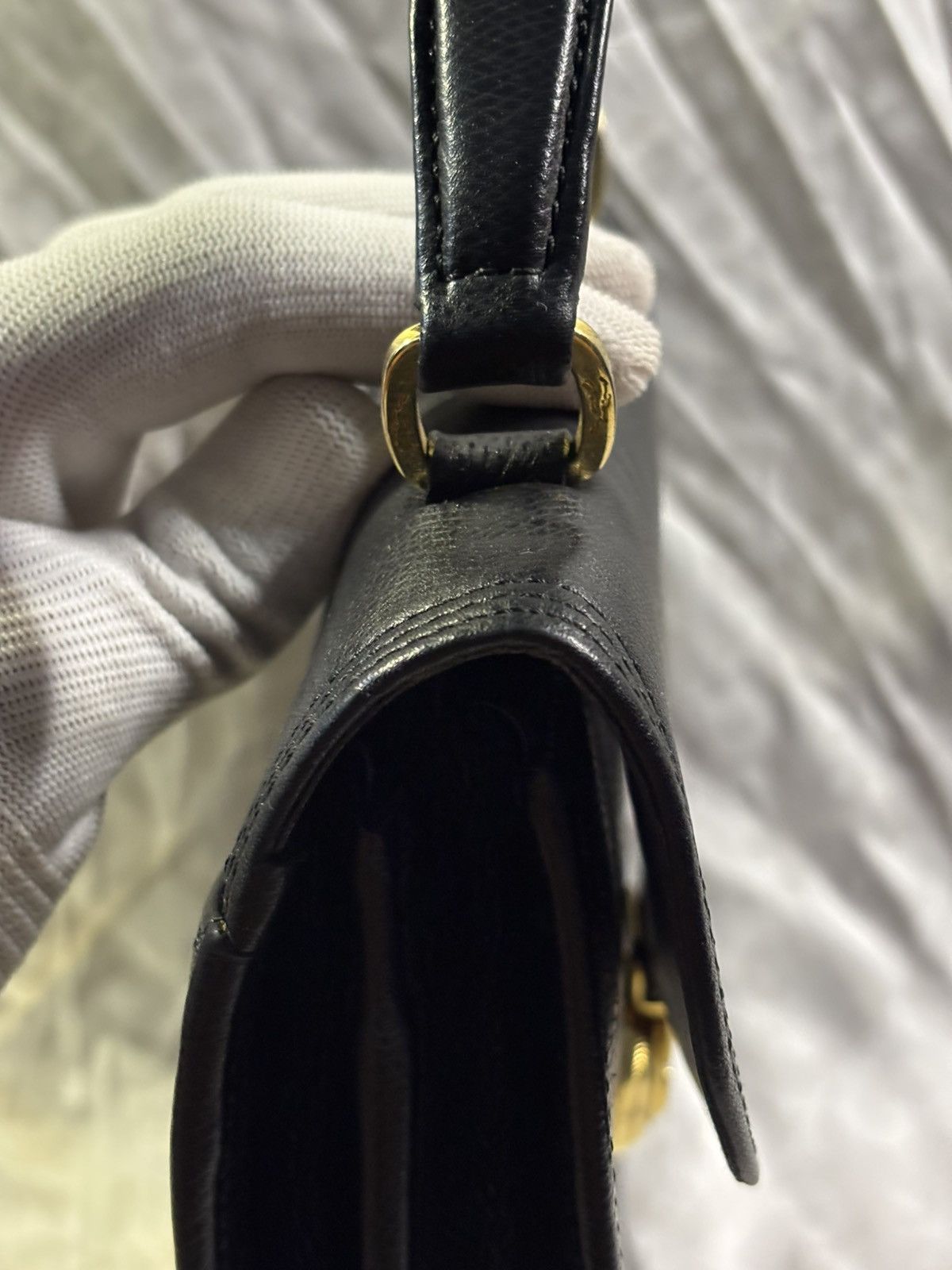 Longchamp (Rare) Longchamp Leather 2 Way W/Lock Key and Green Card Size ONE SIZE - 5 Thumbnail