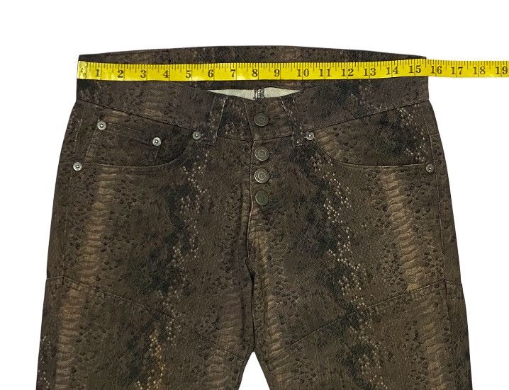 Tornado Mart 💃Tornado Mart 00s “Snakeskin”Woven Laced Flare Cut Pants Size US 30 / EU 46 - 18 Thumbnail