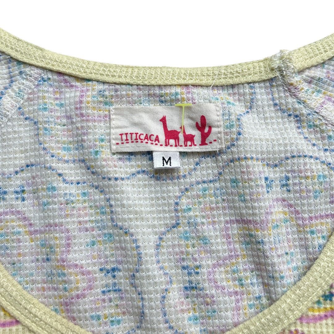 Japanese Brand Titicaca Flowers Design Tee Size M / US 6-8 / IT 42-44 - 3 Thumbnail