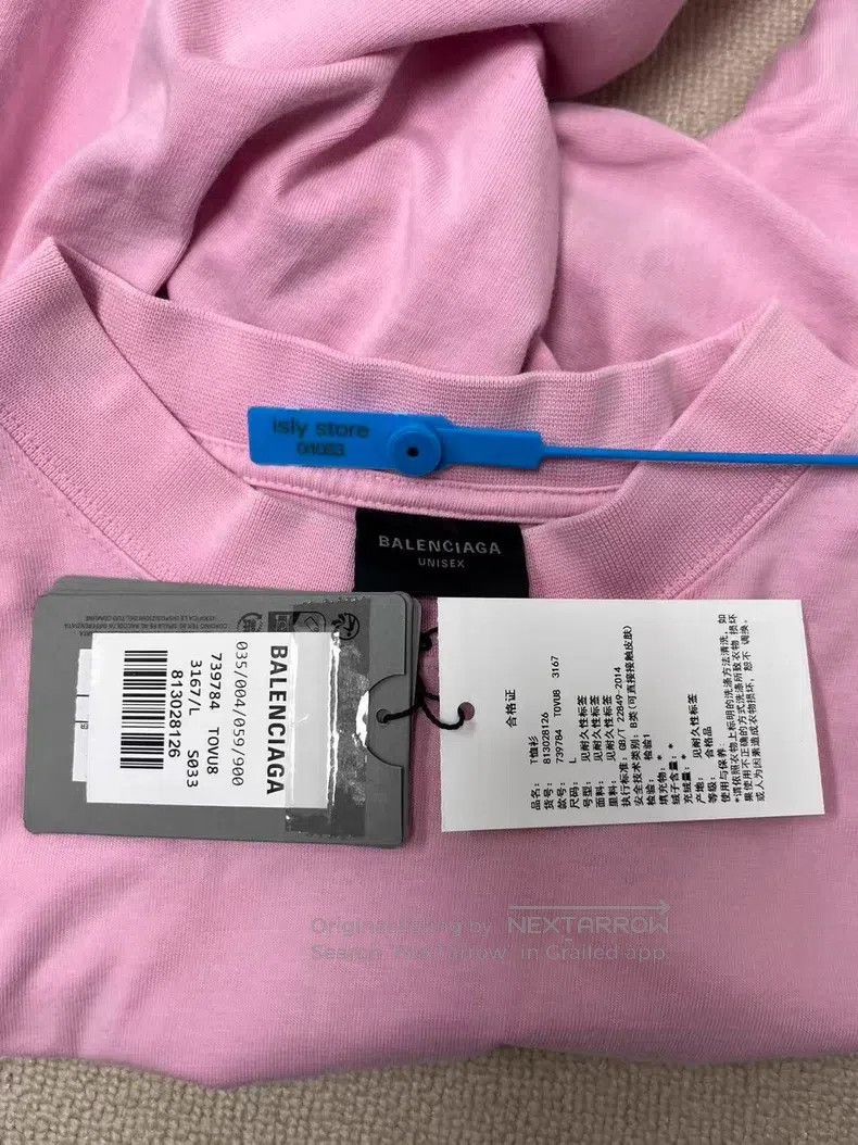 Balenciaga Solid Color Crystal Round Neck Short Sleeve T-S