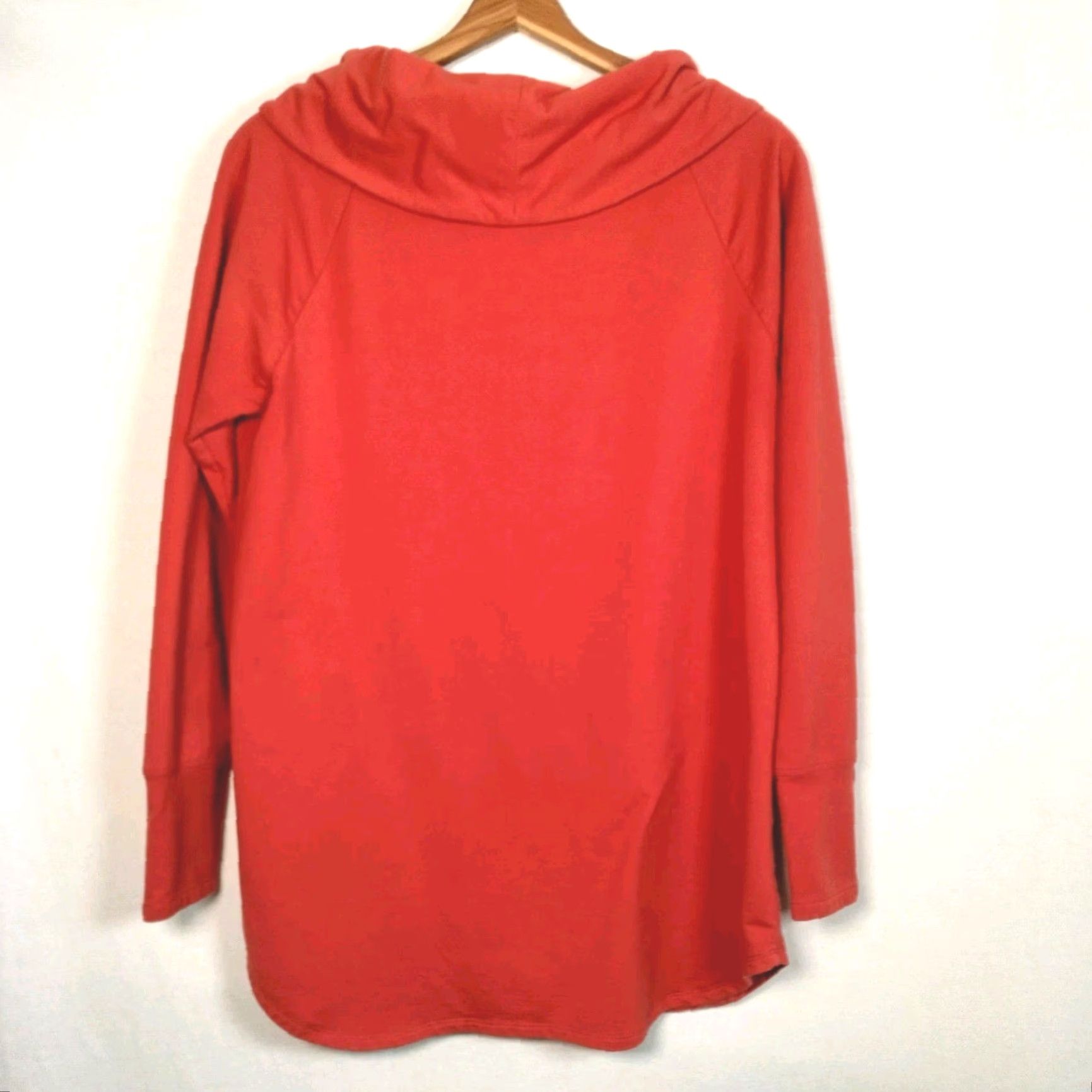 Soft Surroundings Soft Surroundings Tunic Shirt Women M Orange Long Sleeve High Neck Casual Pullover Knit Cotton Modal Spandex Regular Everyday Classic Comfort 90s? Size M / US 6-8 / IT 42-44 - 2 Thumbnail