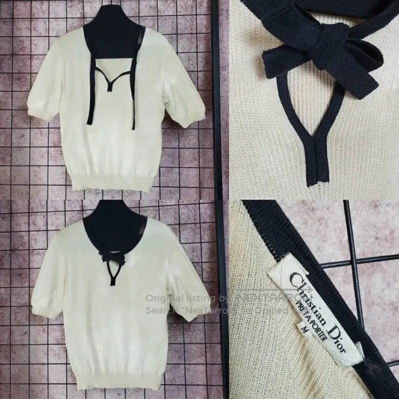 Dior Dior Summer Khaki Cotton Short Sleeve Top . Size M / US 6-8 / IT 42-44 - 1 Thumbnail