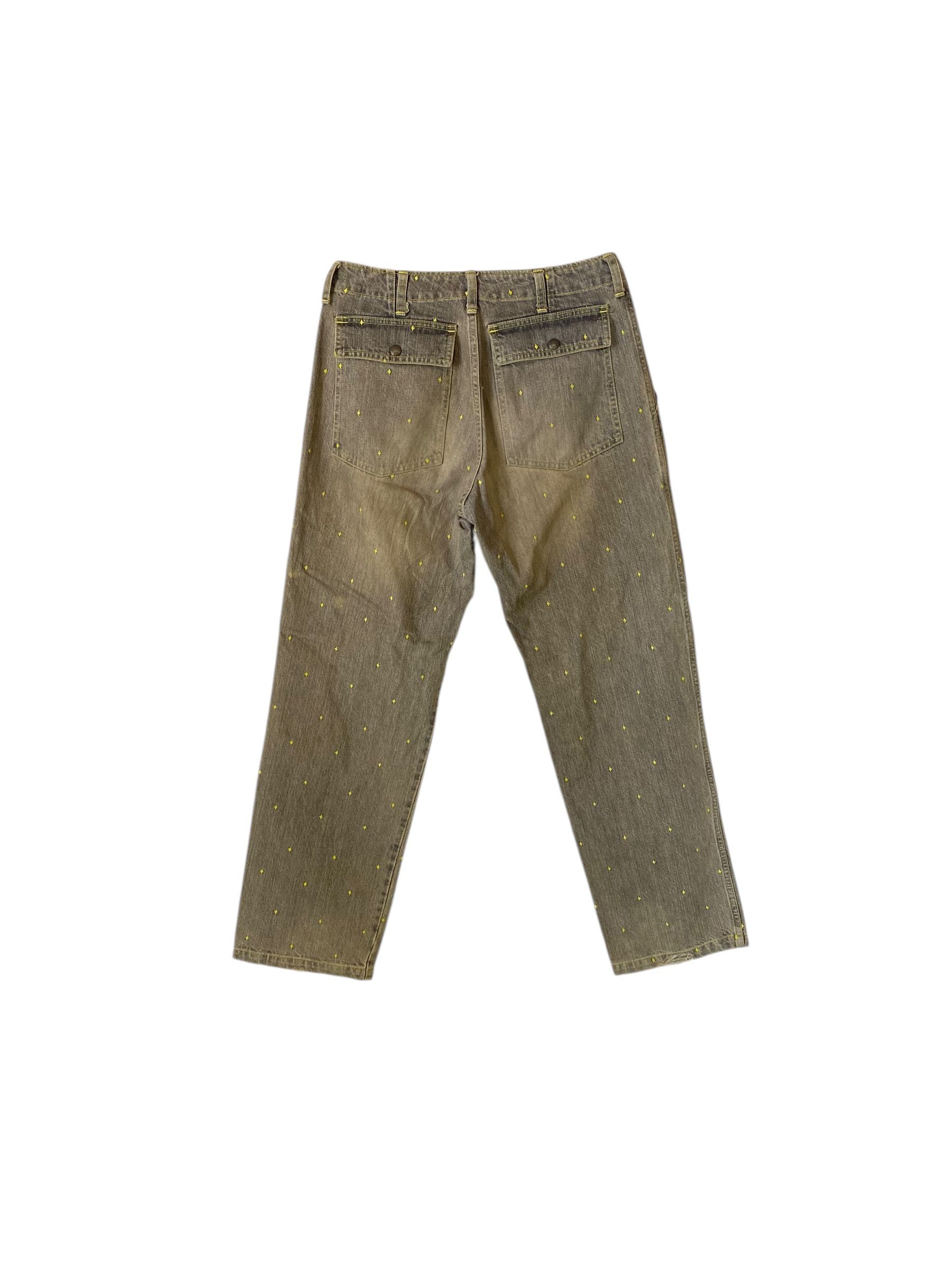 Designer × Jun Takahashi × Undercover SS02 Undercover Illusion of Haze embroidered denim pant Size US 31 - 2 Thumbnail