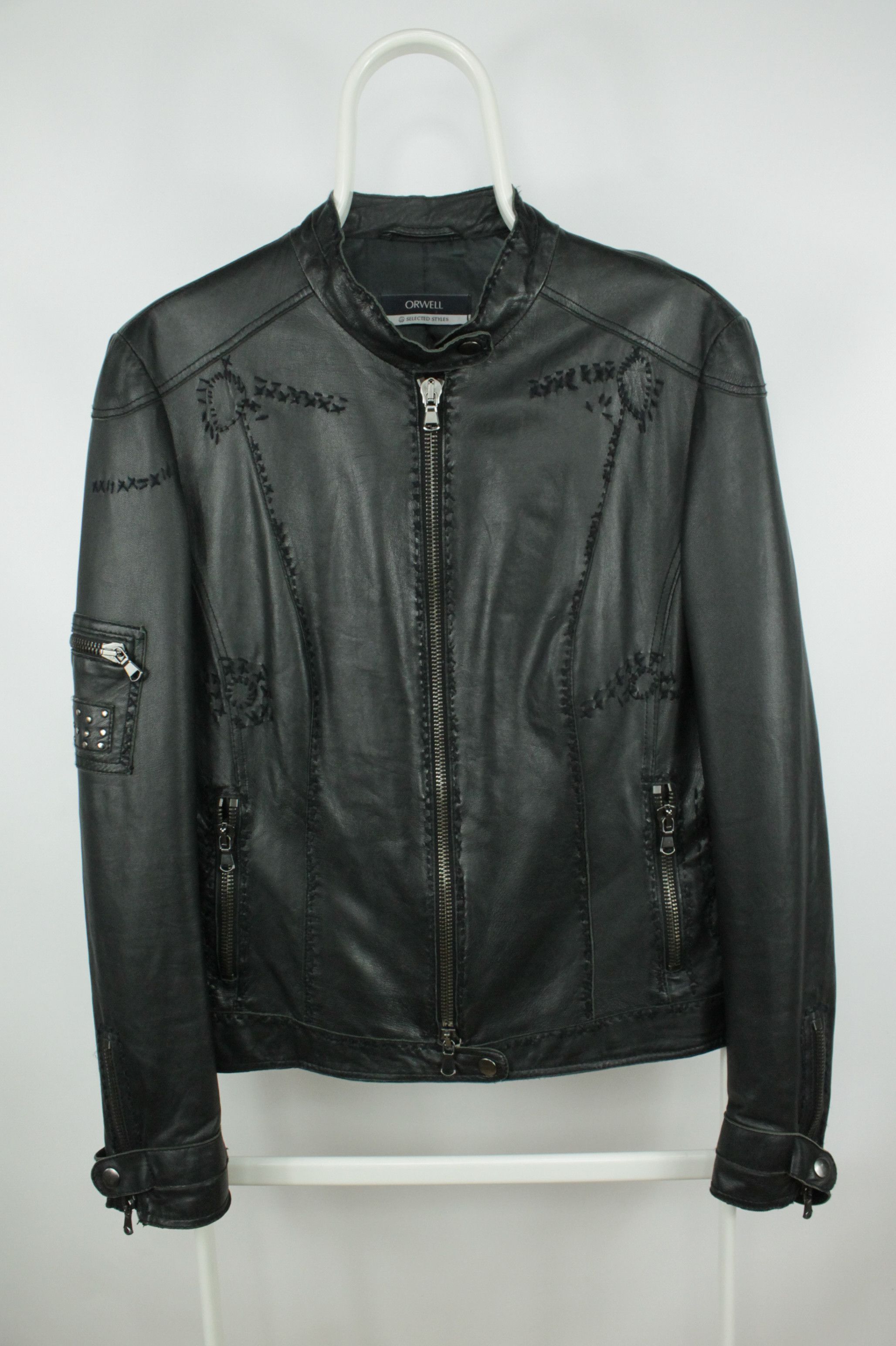 Orwell Repair Black Leather Jacket WMNS