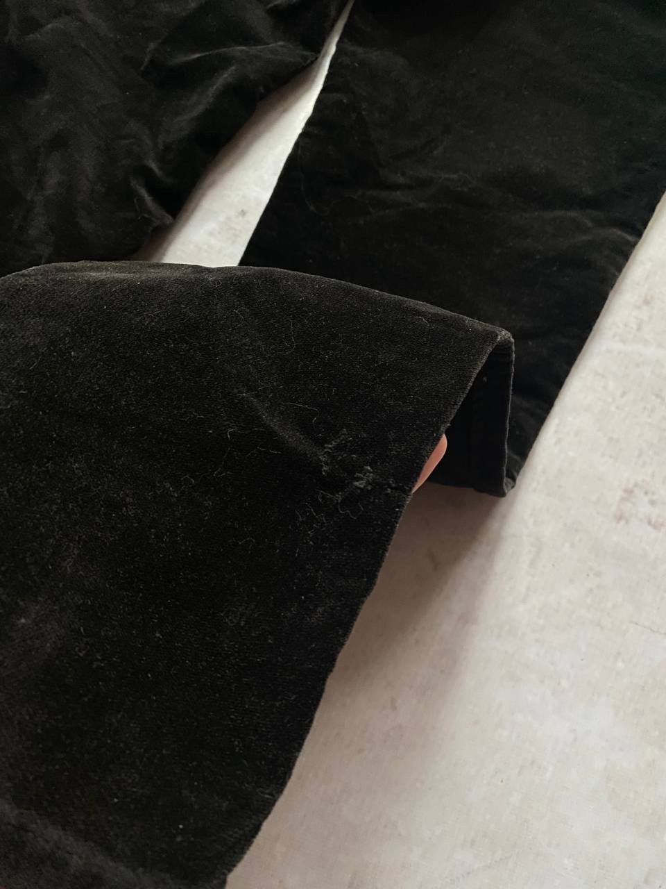 Armani × Giorgio Armani × Vintage Vintage 90s Armani Jeans Velour Velvet Trousers Pants Y2K Size 29" - 4 Thumbnail