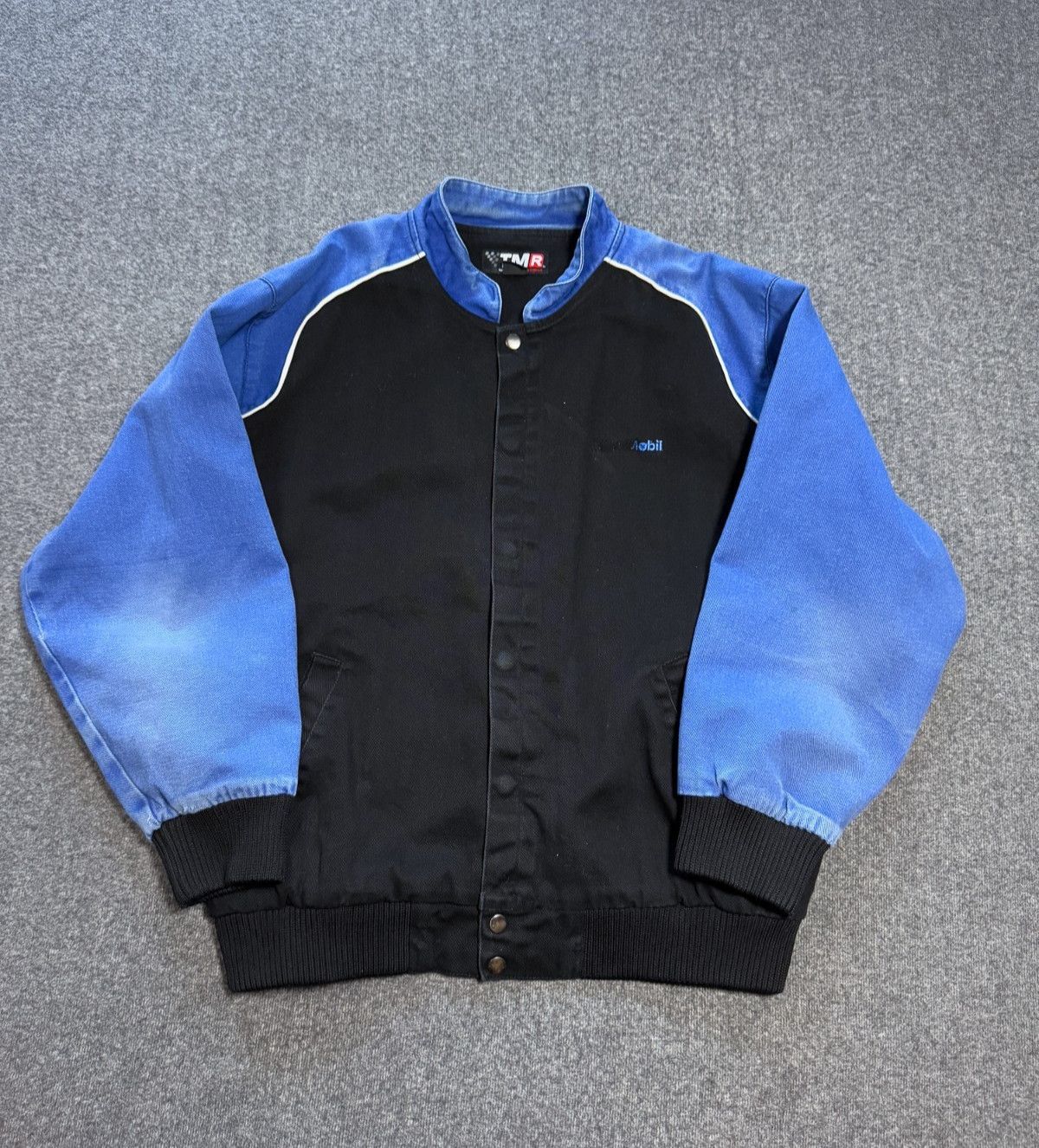 Vintage Heavyweight Racing Denim Bomber Embroidered Moto Zip XL Size US XL / EU 56 / 4 - 1 Thumbnail