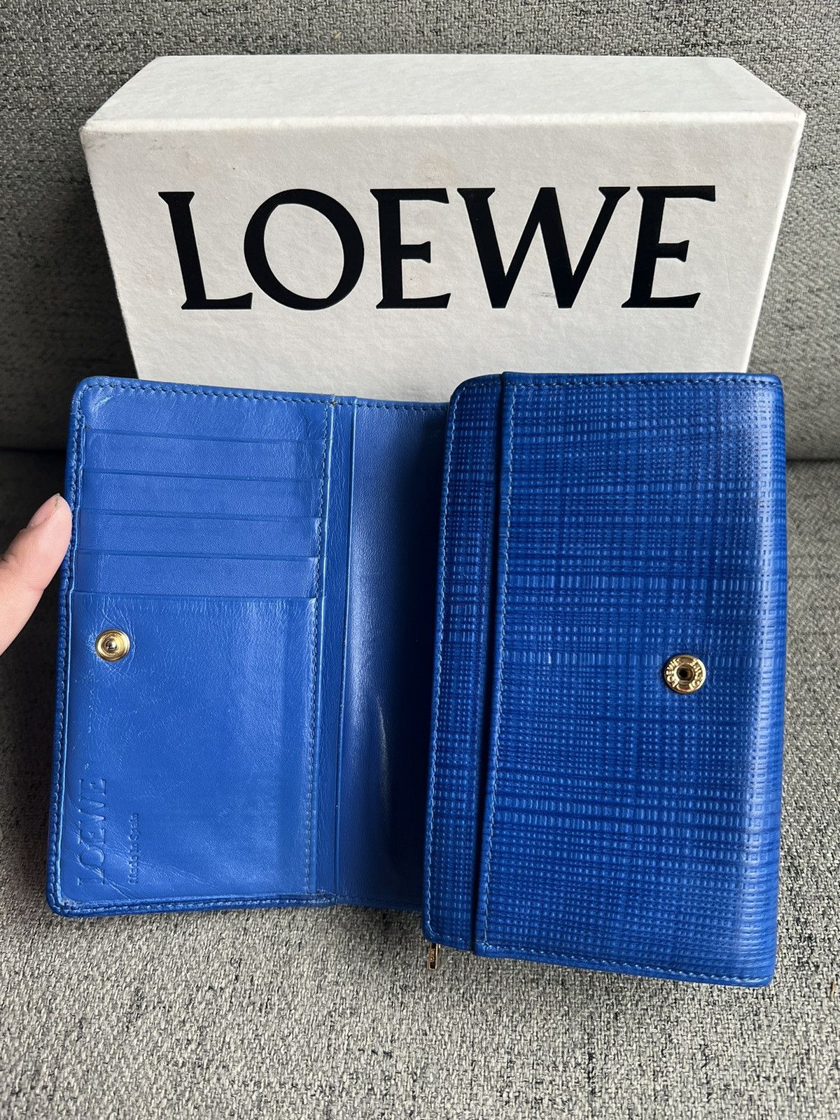 Loewe Textured Calfskin Small Vertical Zip Wallet