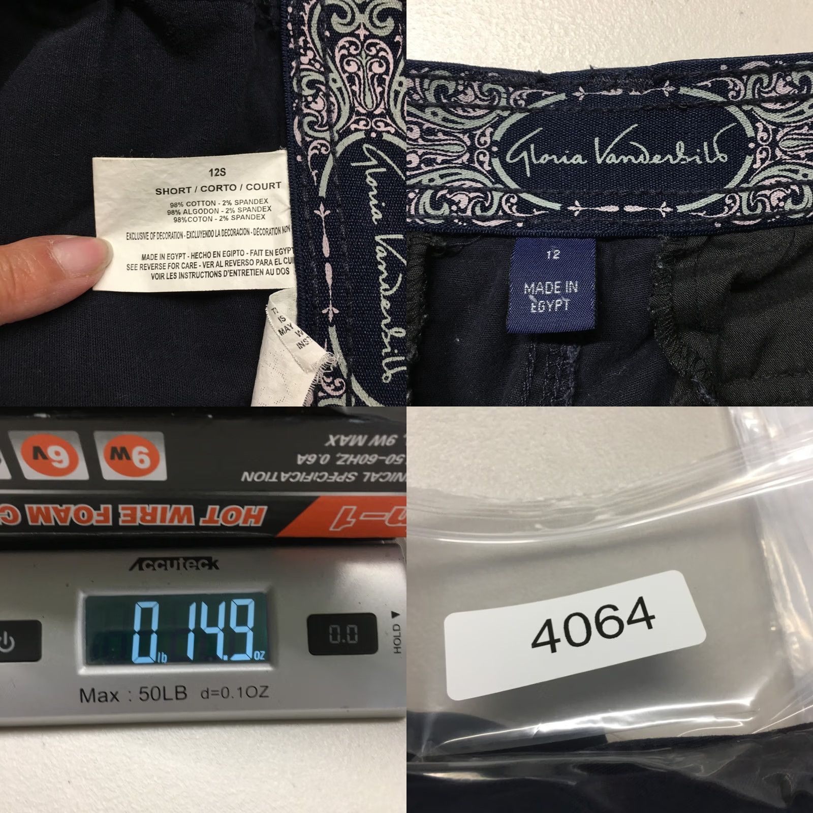 Gloria Vanderbilt Gloria Vanderbilt Chino Wide-Leg Pants Womens 12 Blue Mid Rise Zip Fly Button Size 34" / US 12 / IT 48 - 9 Thumbnail