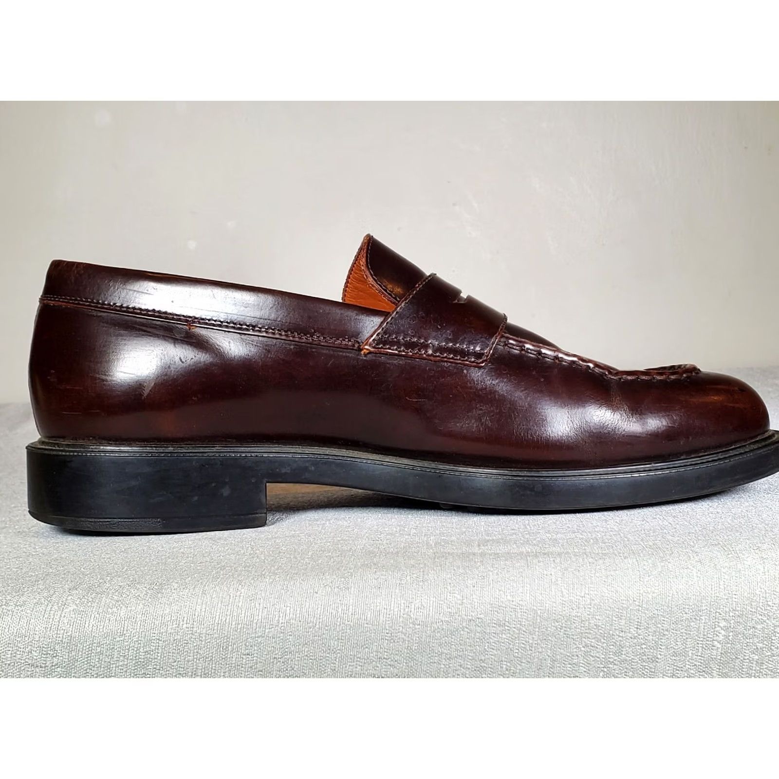 Vintage EUC Tod's Penny Loafers Brown Leather Slip On Men's Size US 10 UK 9 Dress Shoes Size US 9 / EU 42 - 5 Thumbnail