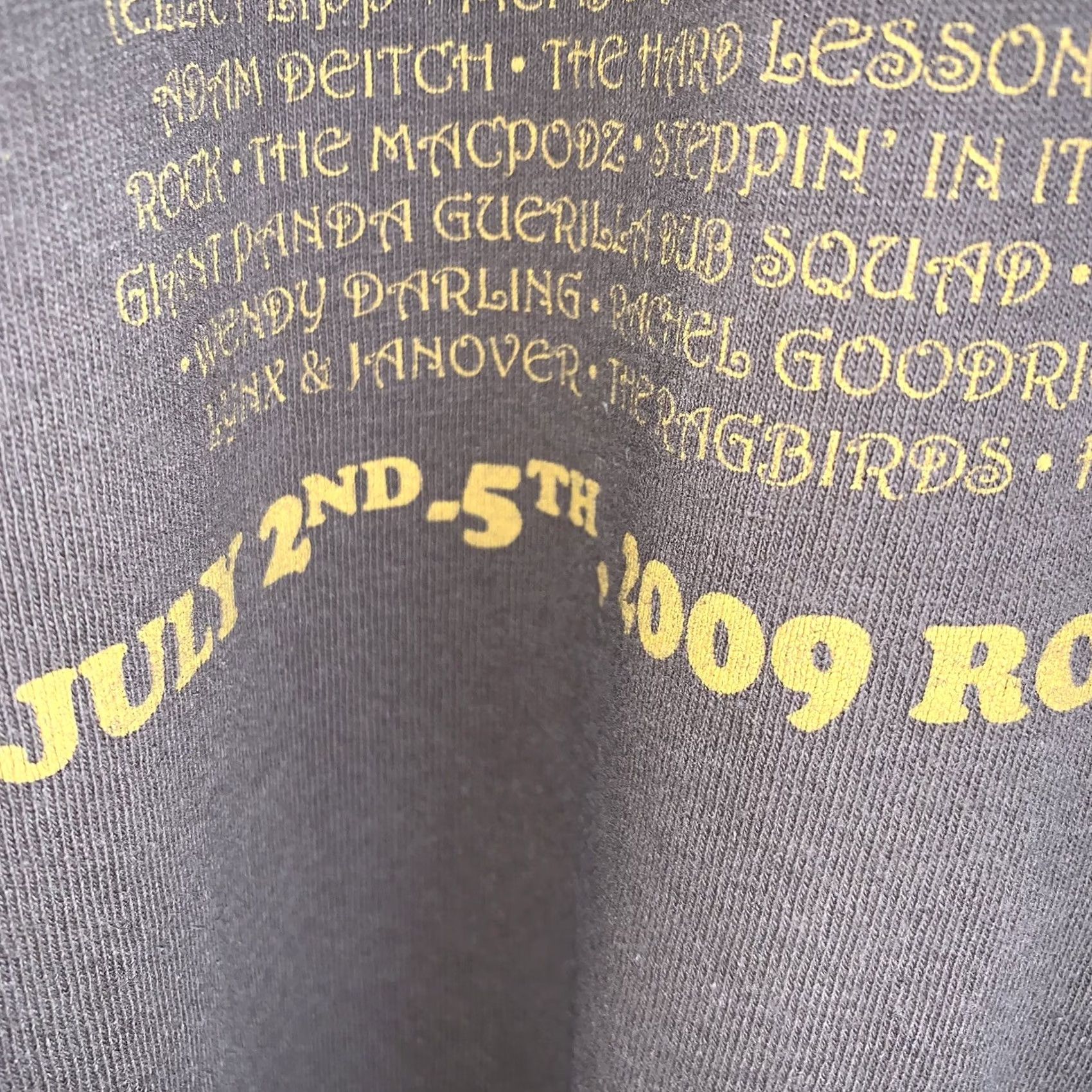 Gildan VINTAGE Rothbury Music Festival 2009 Tee Brown T-Shirt Double Sided Size XL Size US XL / EU 56 / 4 - 6 Thumbnail