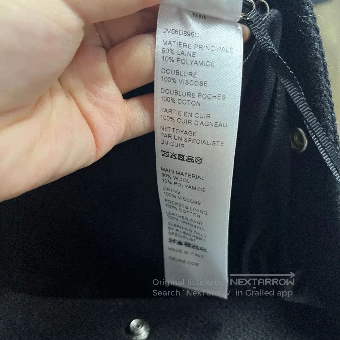 Celine Celine Black Big C Logo Baseball Jacket. Size US S / EU 44-46 / 1 - 3 Thumbnail
