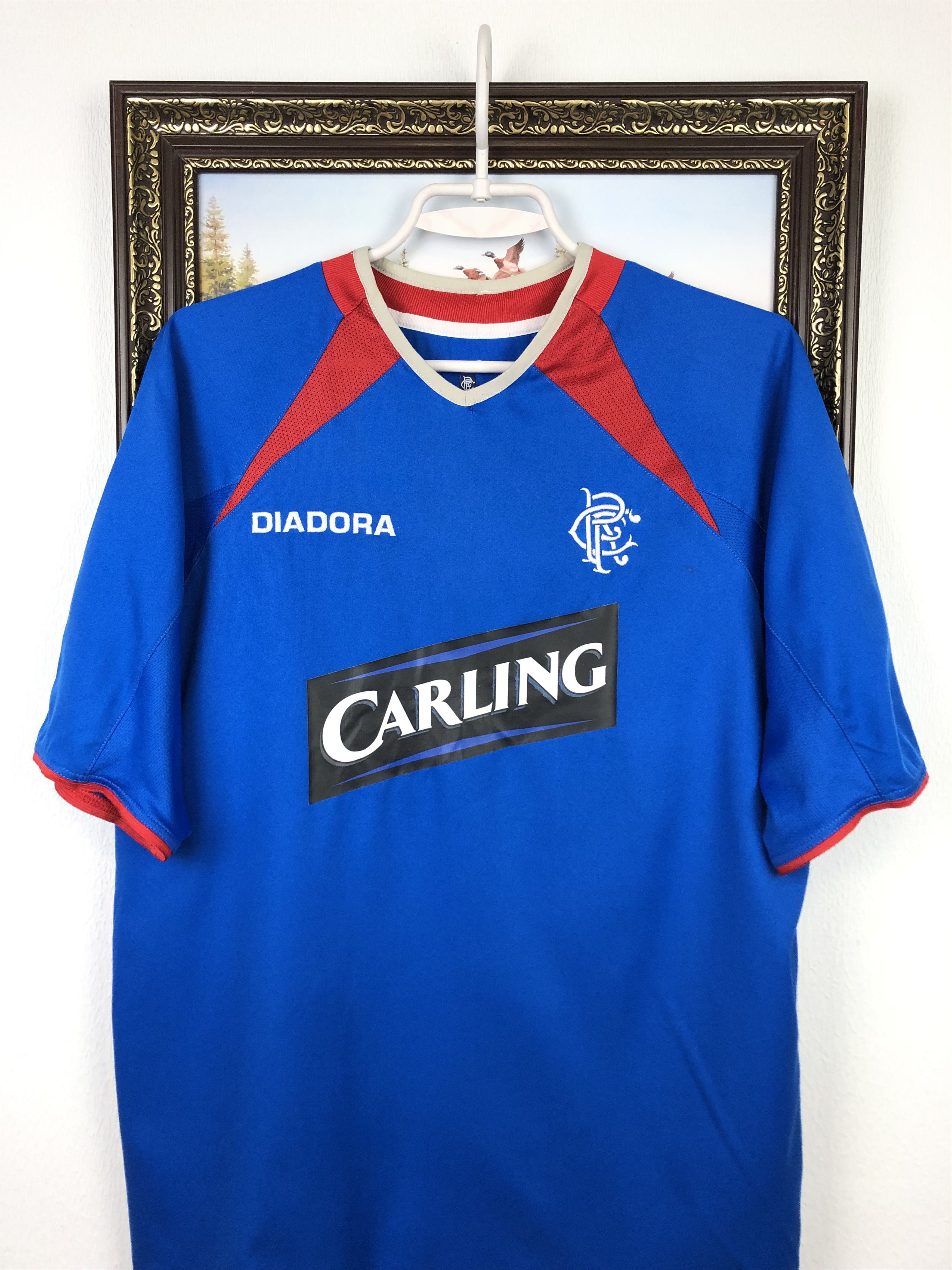 Vintage Rangers Home football shirt 2003 Soccer Jersey Blue Trikot Size US M / EU 48-50 / 2 - 2 Thumbnail