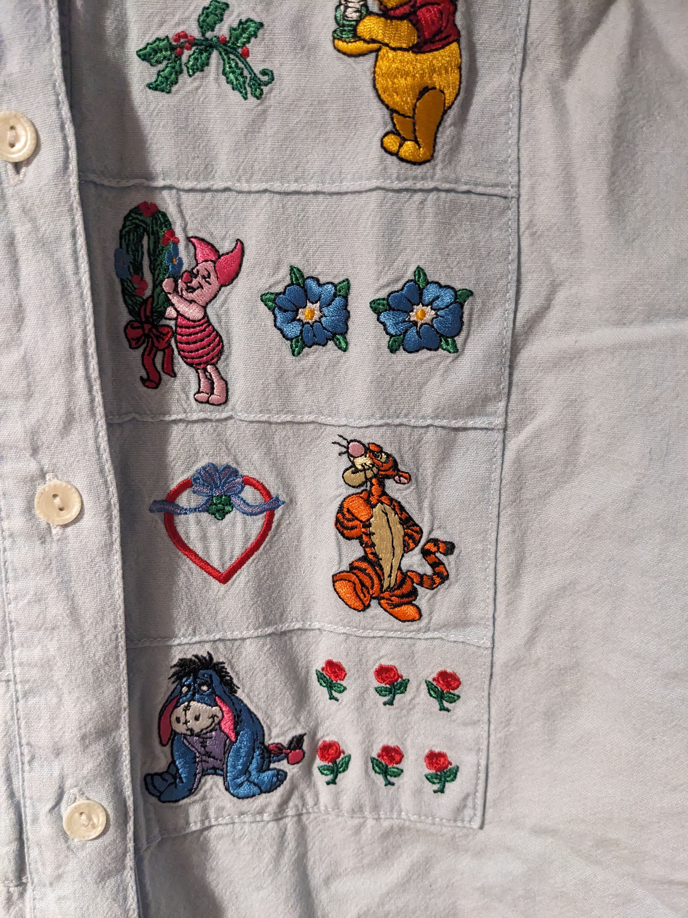 Disney Vintage 90s Disney Winnie the Pooh Eeyore Button Up Shirt Size L / US 10 / IT 46 - 3 Thumbnail
