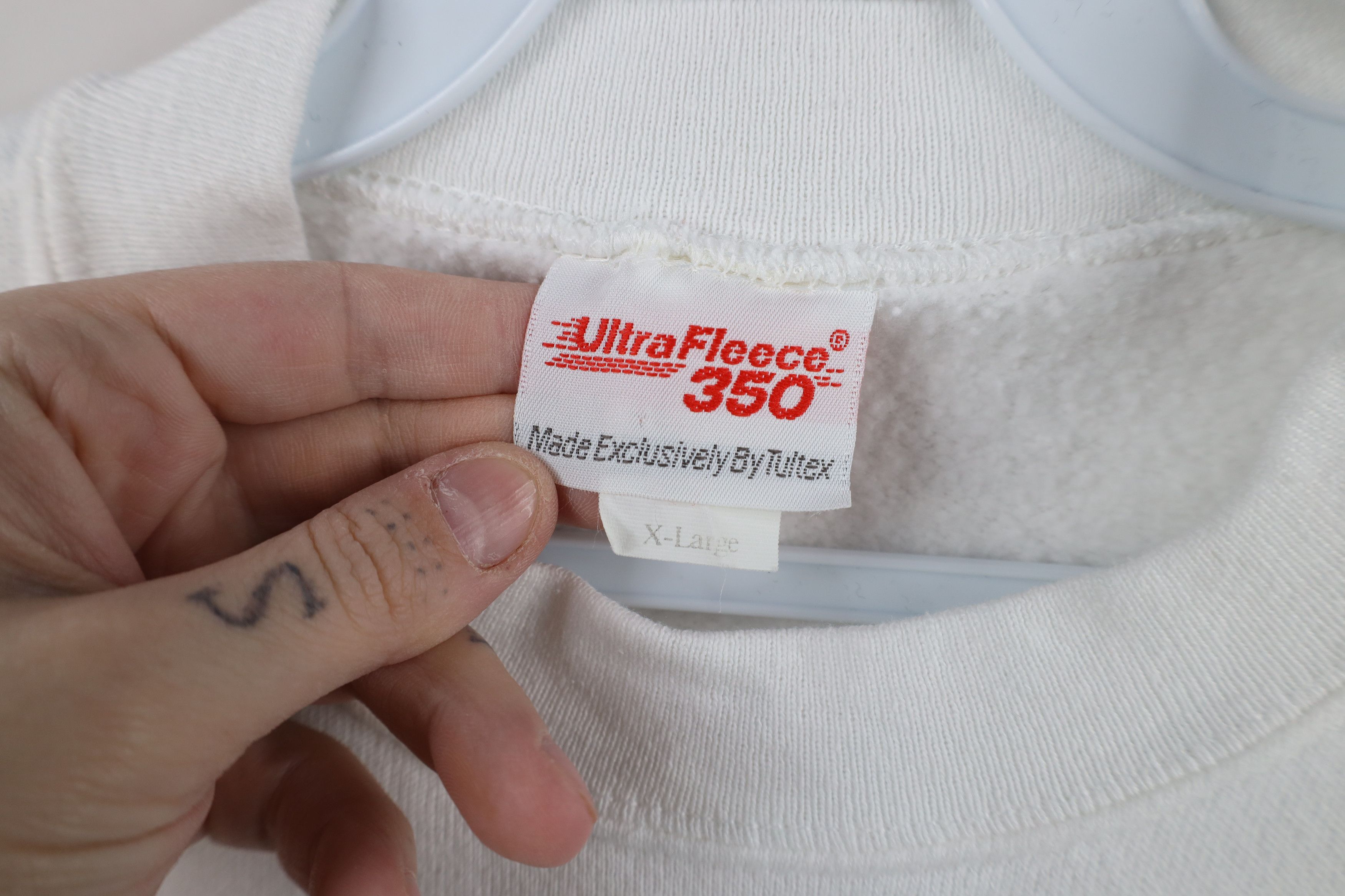Vintage Vintage 80s 90s Streetwear Crewneck Sweatshirt White USA Size US XL / EU 56 / 4 - 7 Thumbnail