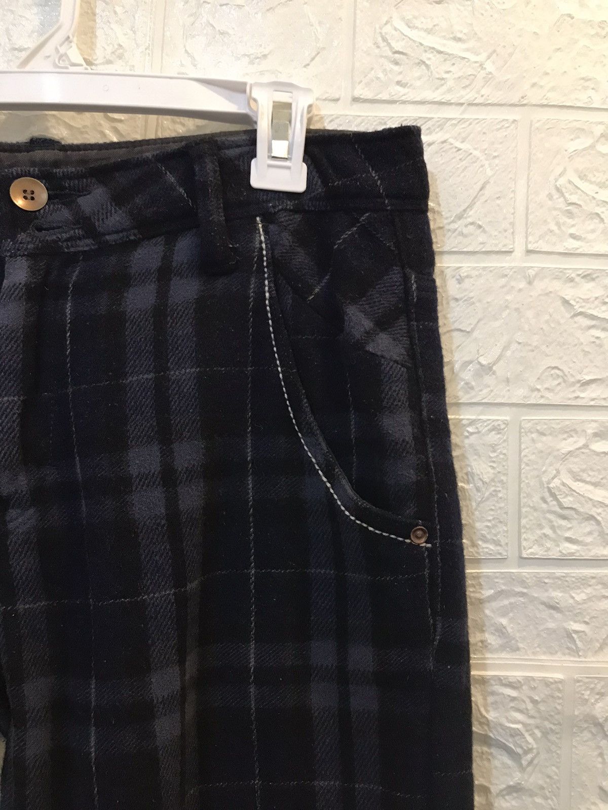 Japanese Brand Checked Pants wool Japanese cepo work & workers tartan Size US 32 / EU 48 - 4 Thumbnail