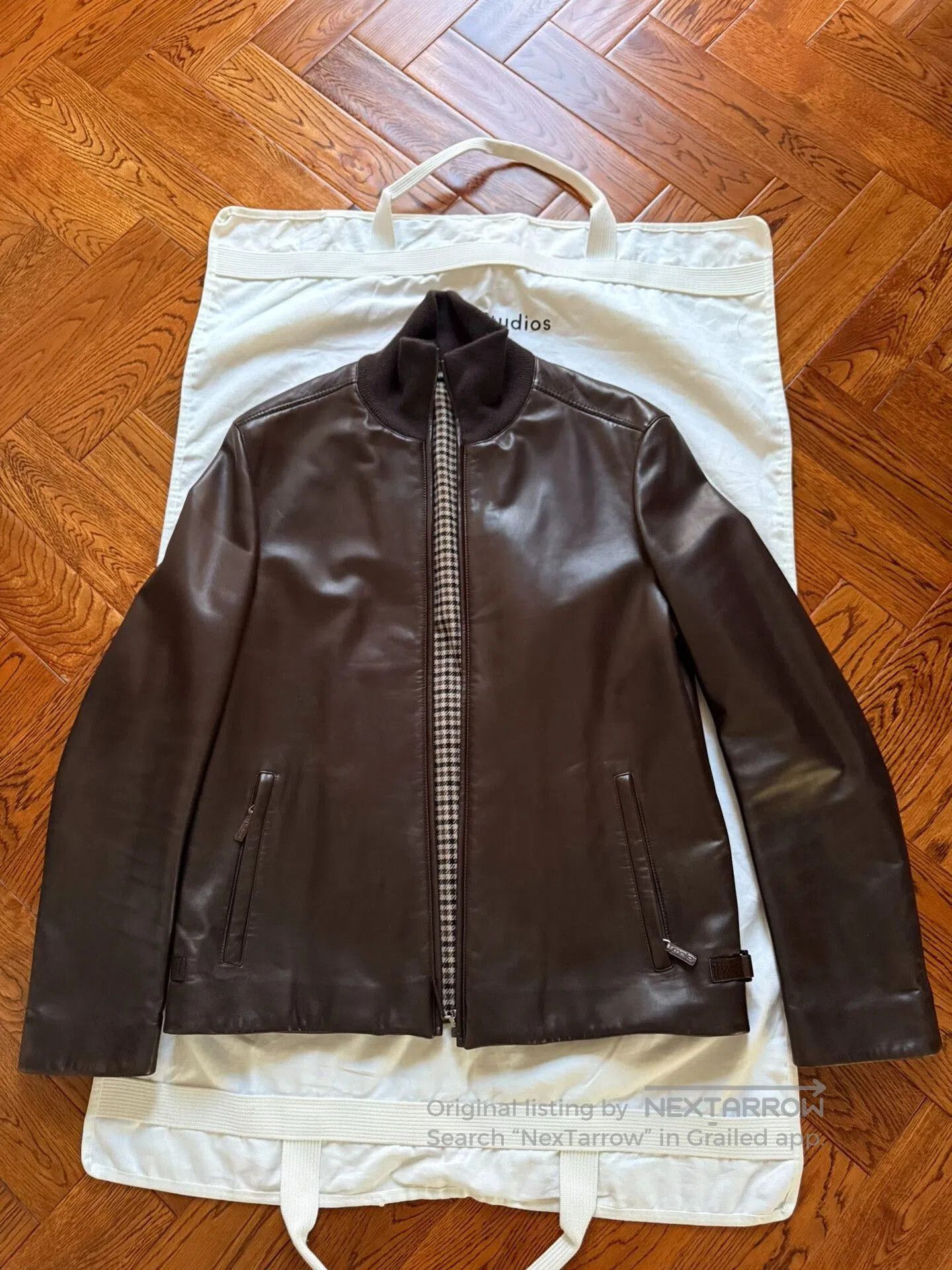 Malo Malo Men's Leather Jacket. Size US M / EU 48-50 / 2 - 1 Thumbnail
