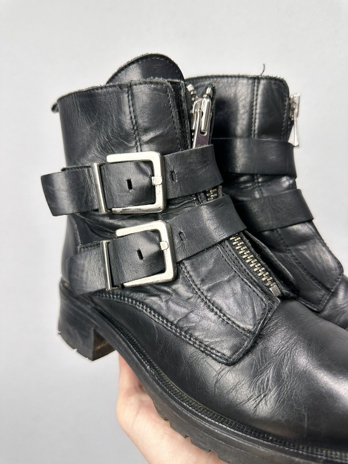 A.S.98 Metal Zip A.S. 98 Leather Boots Vintage High Rick Owen Style Size US 8 / IT 38 - 5 Thumbnail