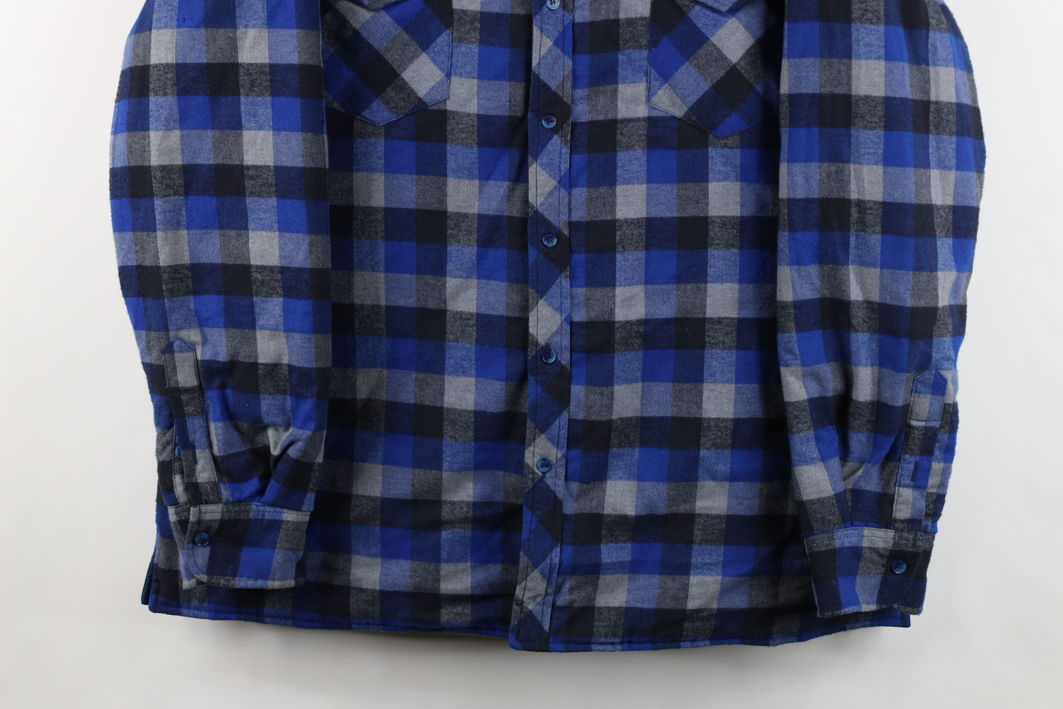 Vintage Vintage 90s Streetwear Flannel Button Shirt Jacket Jac Shirt Size US XL / EU 56 / 4 - 3 Thumbnail