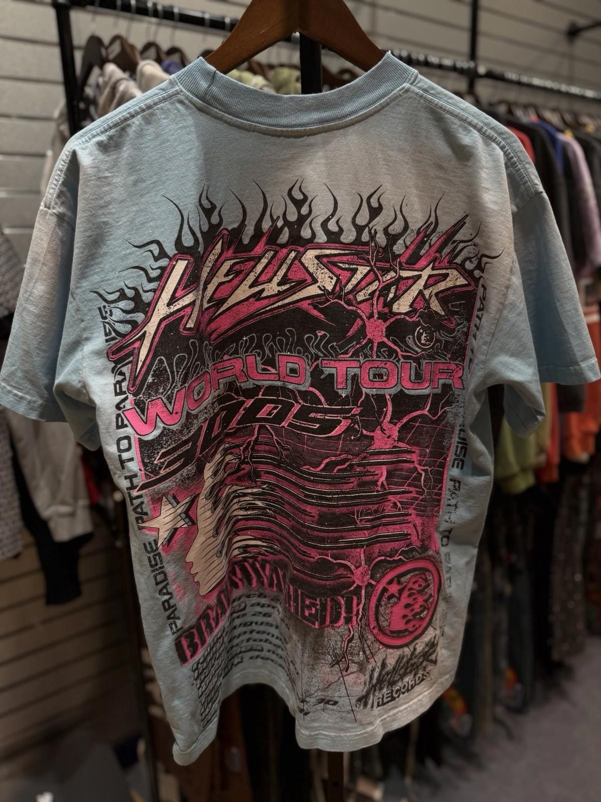HELLSTAR Hellstar Men's Blue Pink T-Shirt Size (M) 100% Authentic Size US M / EU 48-50 / 2 - 5 Thumbnail