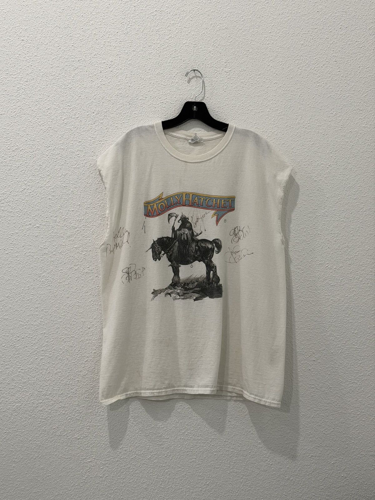 Band Tees Molly Hatchet Tour Concert Muscle T Signed Group Autographed Size US XL / EU 56 / 4 - 1 Thumbnail