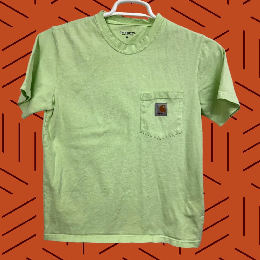 Carhartt Carhartt Short Sleeve Pocket Tee Green Men's Small Size US 29 - 1 Thumbnail