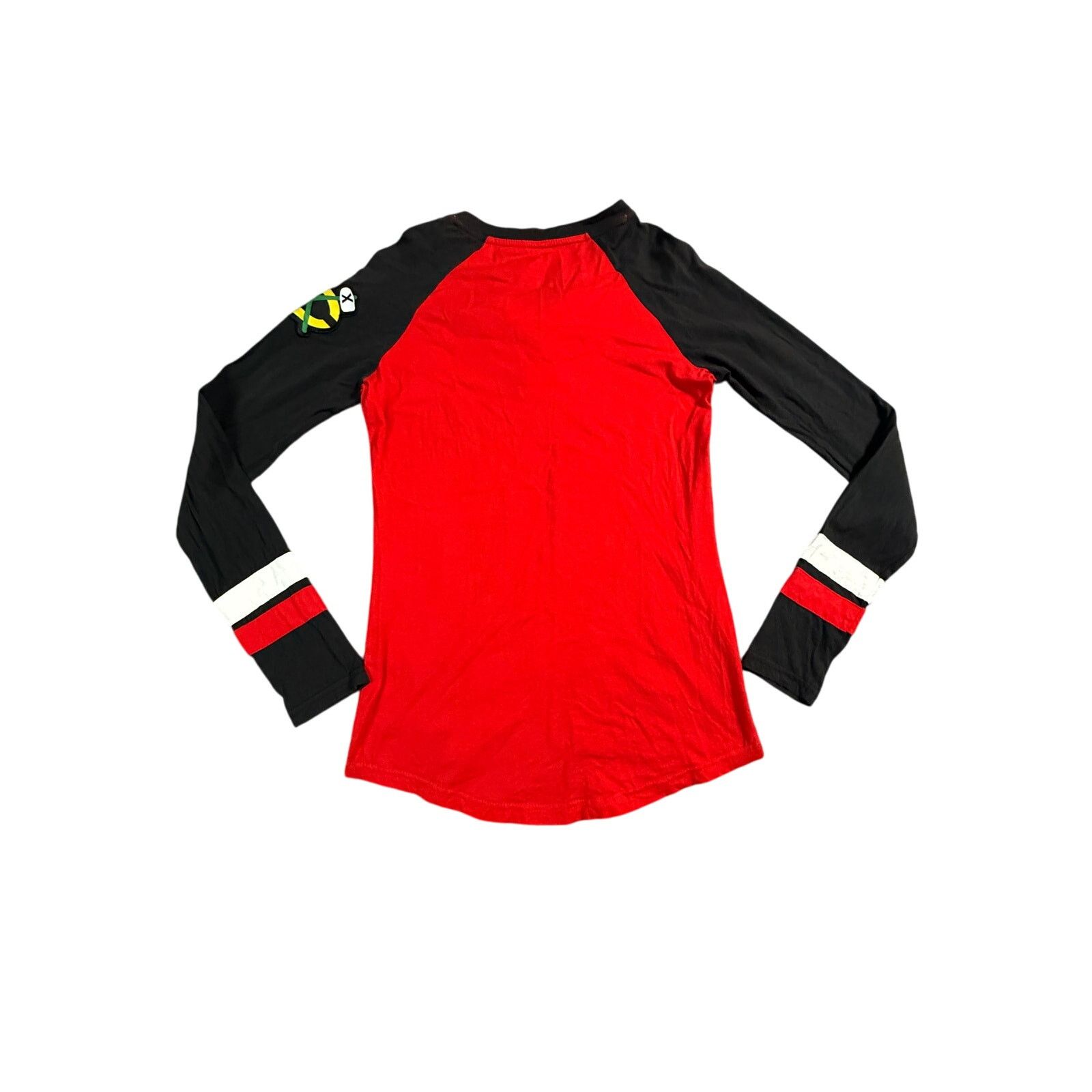 Majestic Chicago Blackhawks NHL Logo Women's Long Sleeve Shirt Size XS / US 0-2 / IT 36-38 - 2 Thumbnail