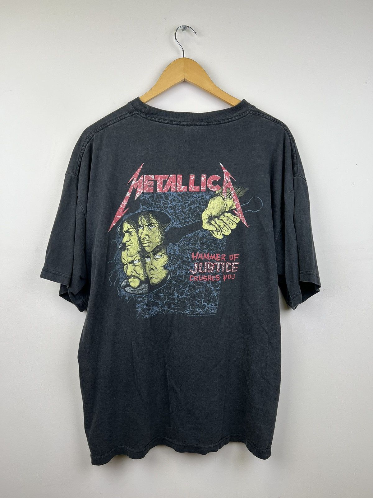 Band Tees × Vintage 1994 Metallica Hammer of Justice t-shirt Size US XL / EU 56 / 4 - 1 Thumbnail