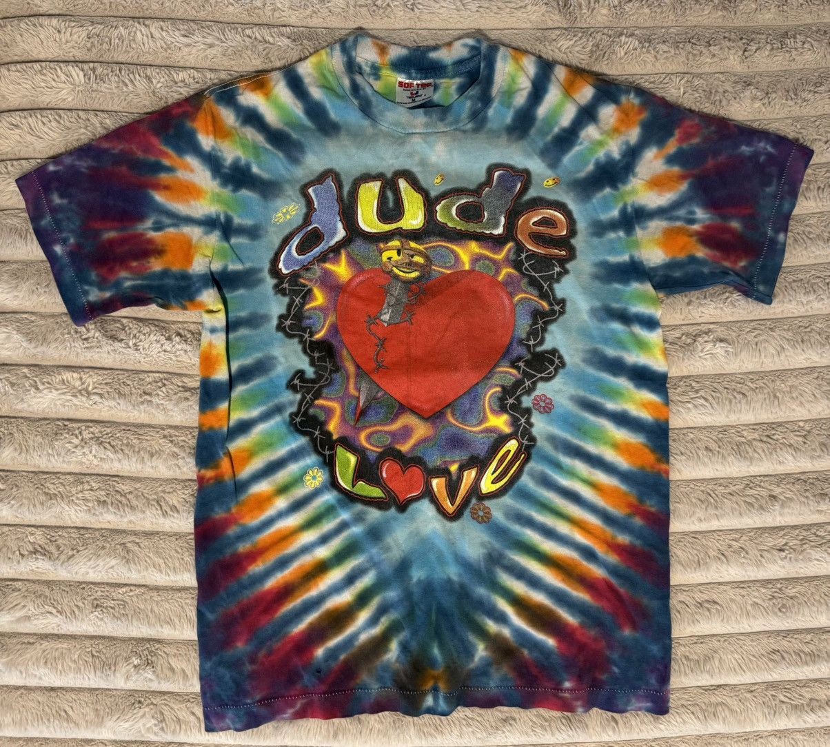 WWF 1997 RARE vintage DUDE LOVE ❤️‍🔥 MANKIND wrestling tee tie-dye Size US M / EU 48-50 / 2 - 2 Thumbnail