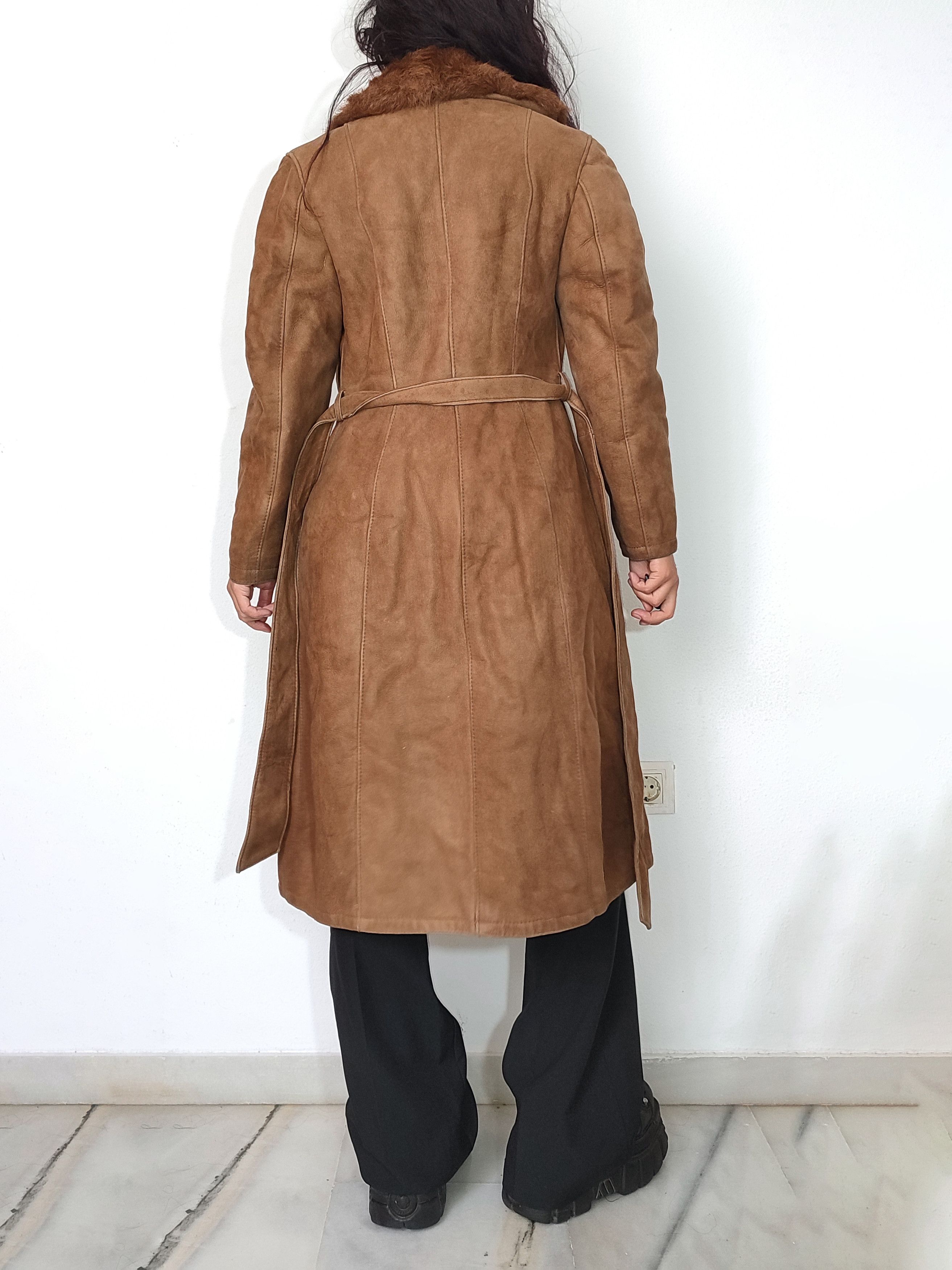 Vintage Vintage 80s Sheepskin Leather Trench Coat Style Size S / US 4 / IT 40 - 5 Thumbnail