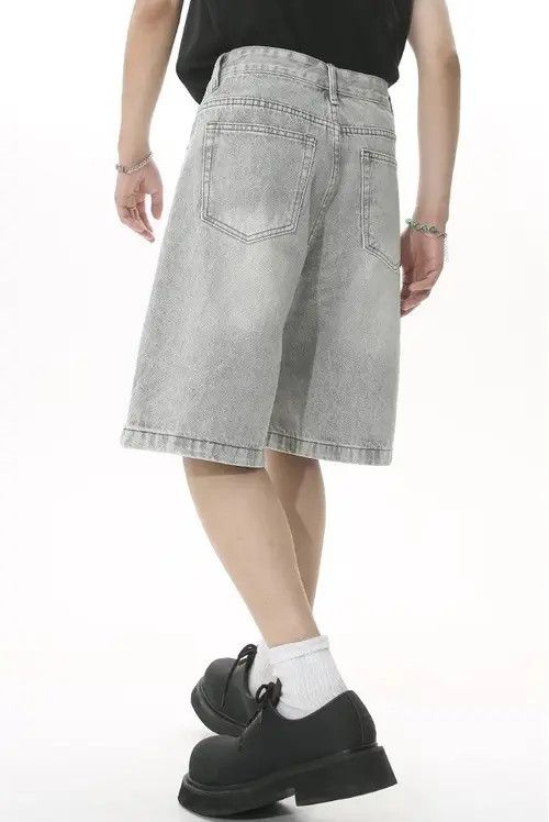 Jean Streetwear Loose Mid High Waist Jorts Shorts y2k Size US 32 / EU 48 - 5 Thumbnail