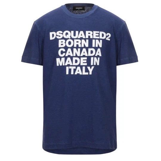 Dsquared2 DSQUARED2 Blue Short Sleeve Graphic T-Shirt-yf Size US M / EU 48-50 / 2 - 1 Thumbnail