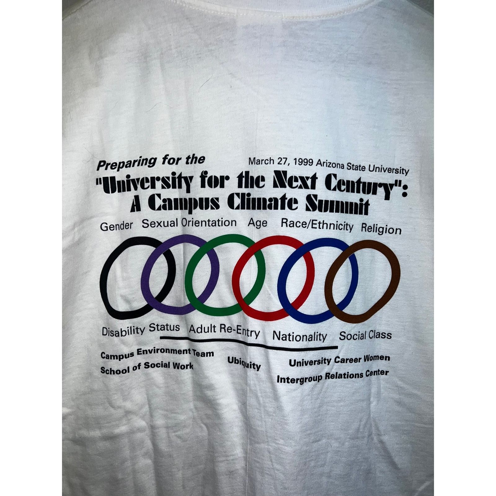 Hanes Vintage Anti Hate Shirt Age Gender Race Religon 90s Tee L Size US L / EU 52-54 / 3 - 6 Thumbnail