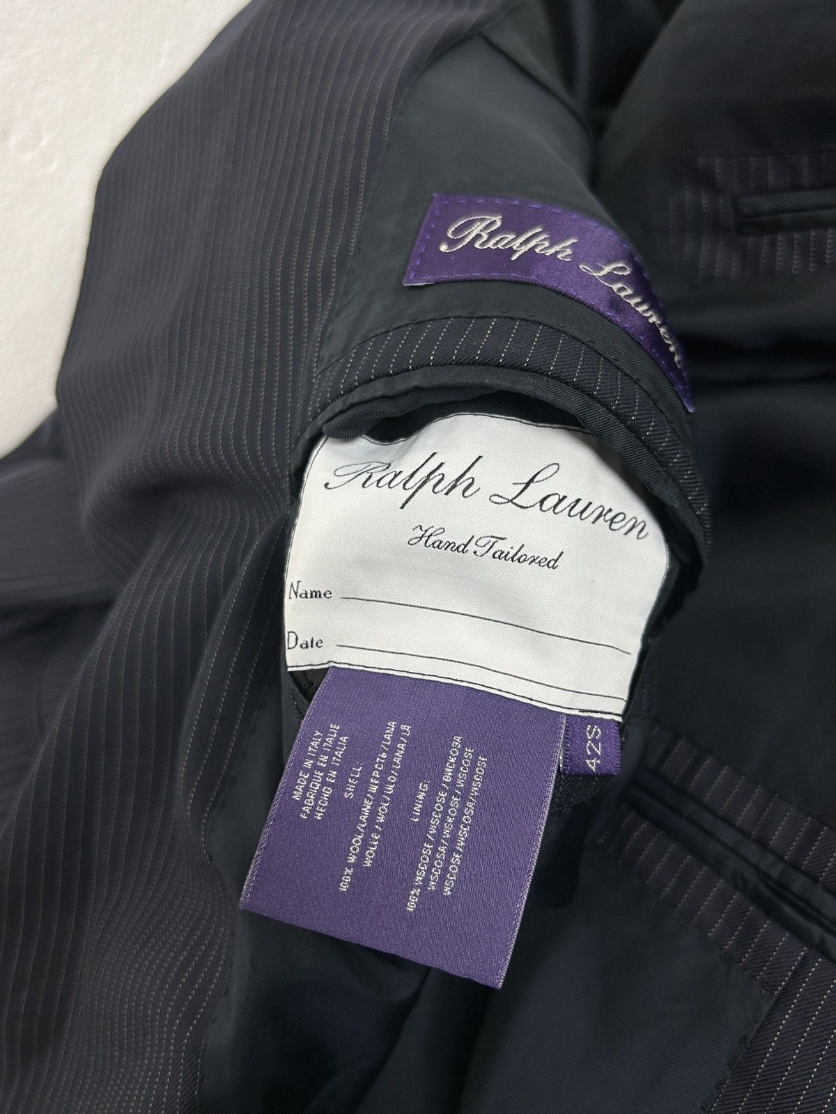Polo Ralph Lauren Ralph Lauren Purple Label Striped Wool Blazer Size 42S Size 42S - 11 Thumbnail