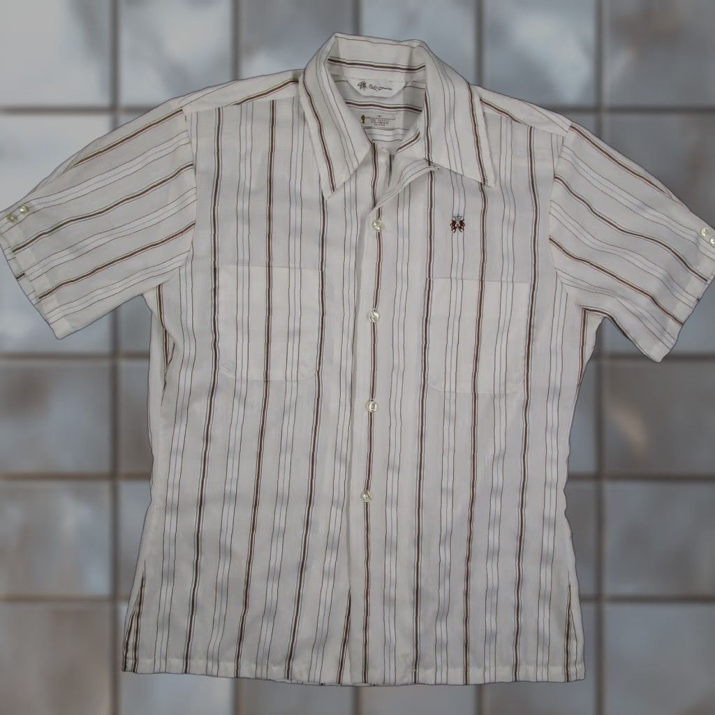 Vintage VINTAGE Mr. California Shirt Short Sleeve Button-Front White Small 70s Striped Casual Mens Size US S / EU 44-46 / 1 - 1 Thumbnail