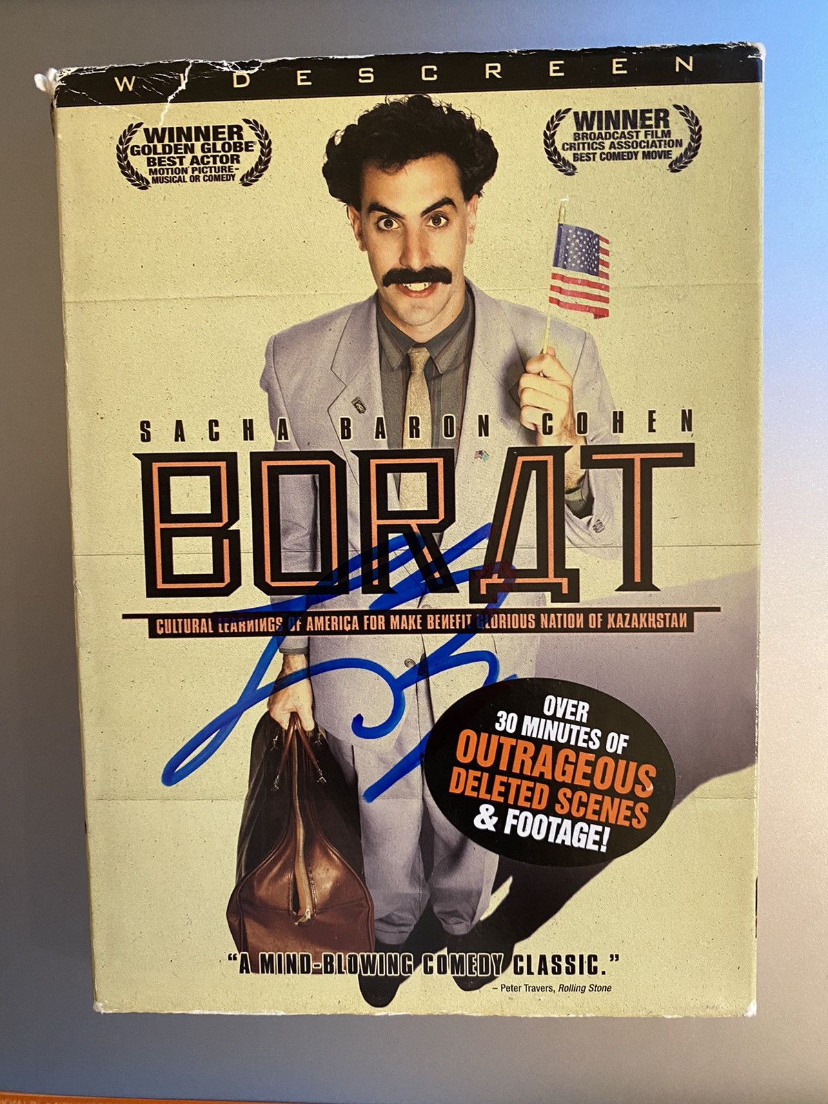 Warner Bros Borat signed DVD sleeve Larry Charles director Size ONE SIZE - 1 Thumbnail