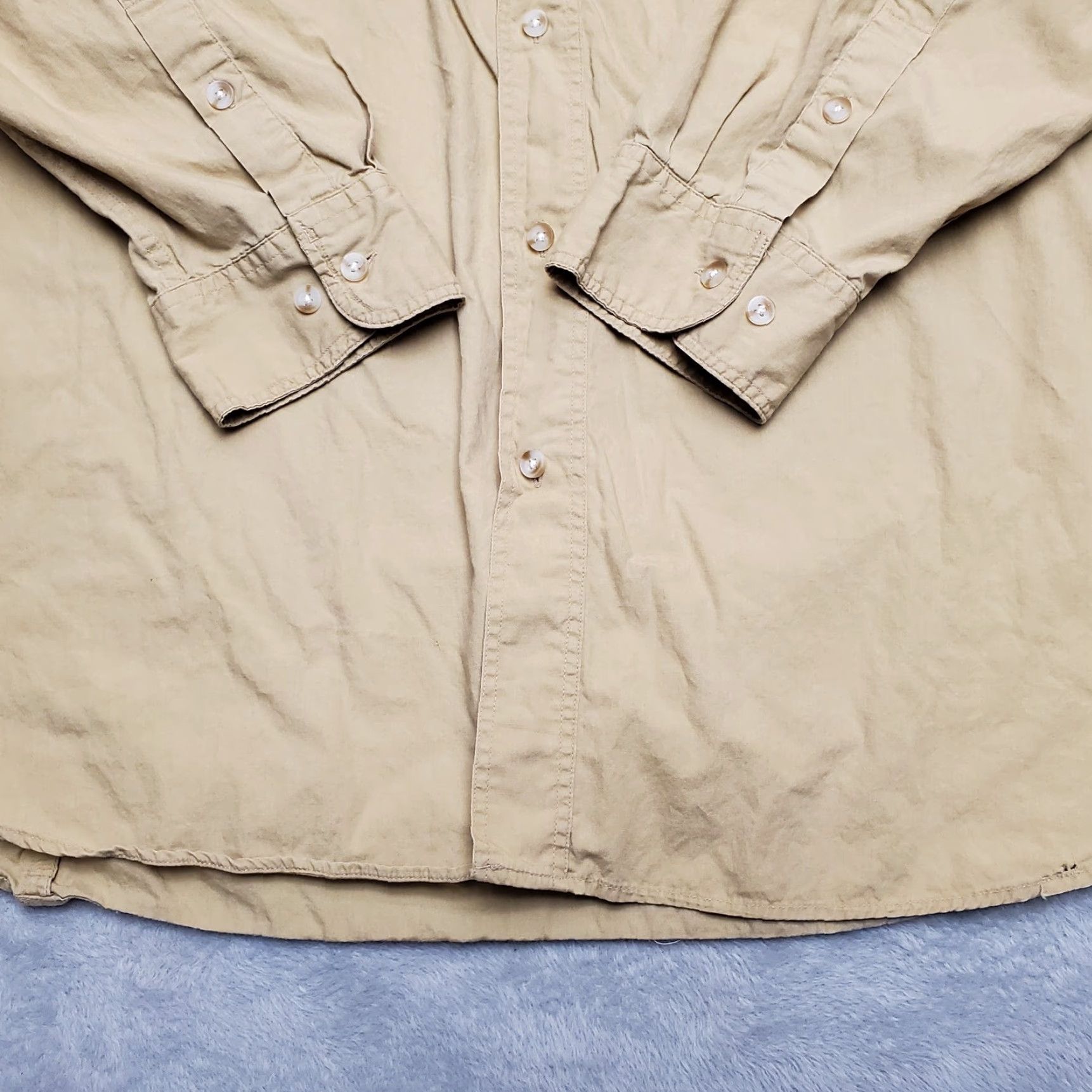 Vintage Ducks Unlimited Shirt Mens XL Brown Button Quilted Shoulder Lightweight Shooters Size US XL / EU 56 / 4 - 5 Thumbnail