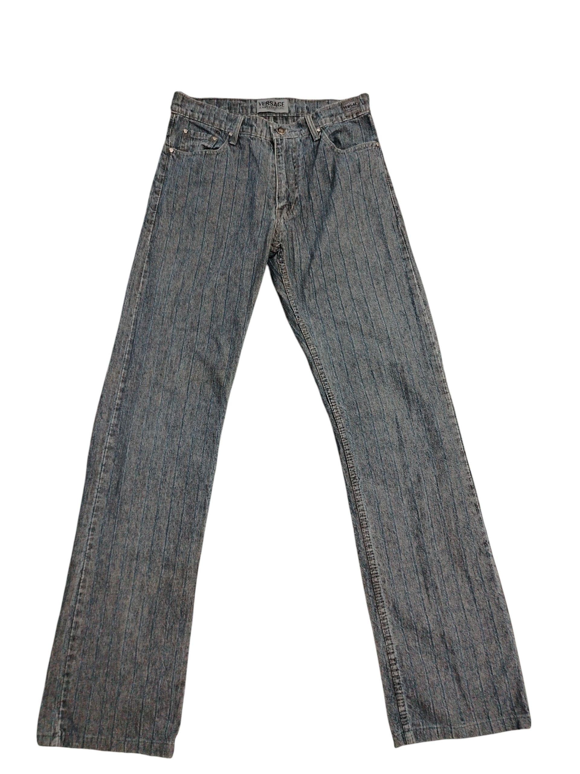 Versace Jeans Couture Vintage Versace pintstrip striped jeans Size 29" - 1 Thumbnail