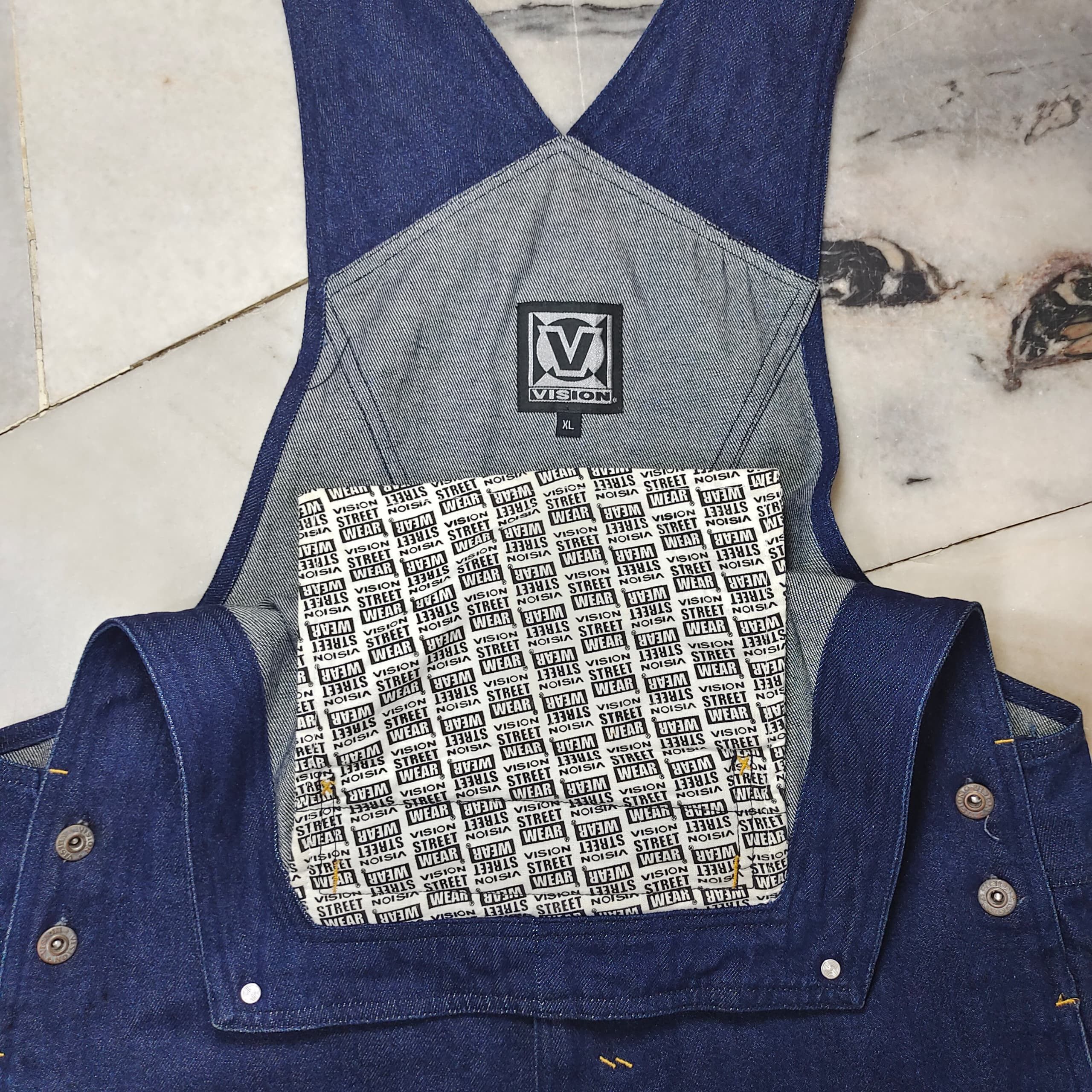 Vision Streetwear VINTAGE VISION STREETWEAR OVERALL BIB DENIM Size US 42 / EU 58 - 6 Thumbnail