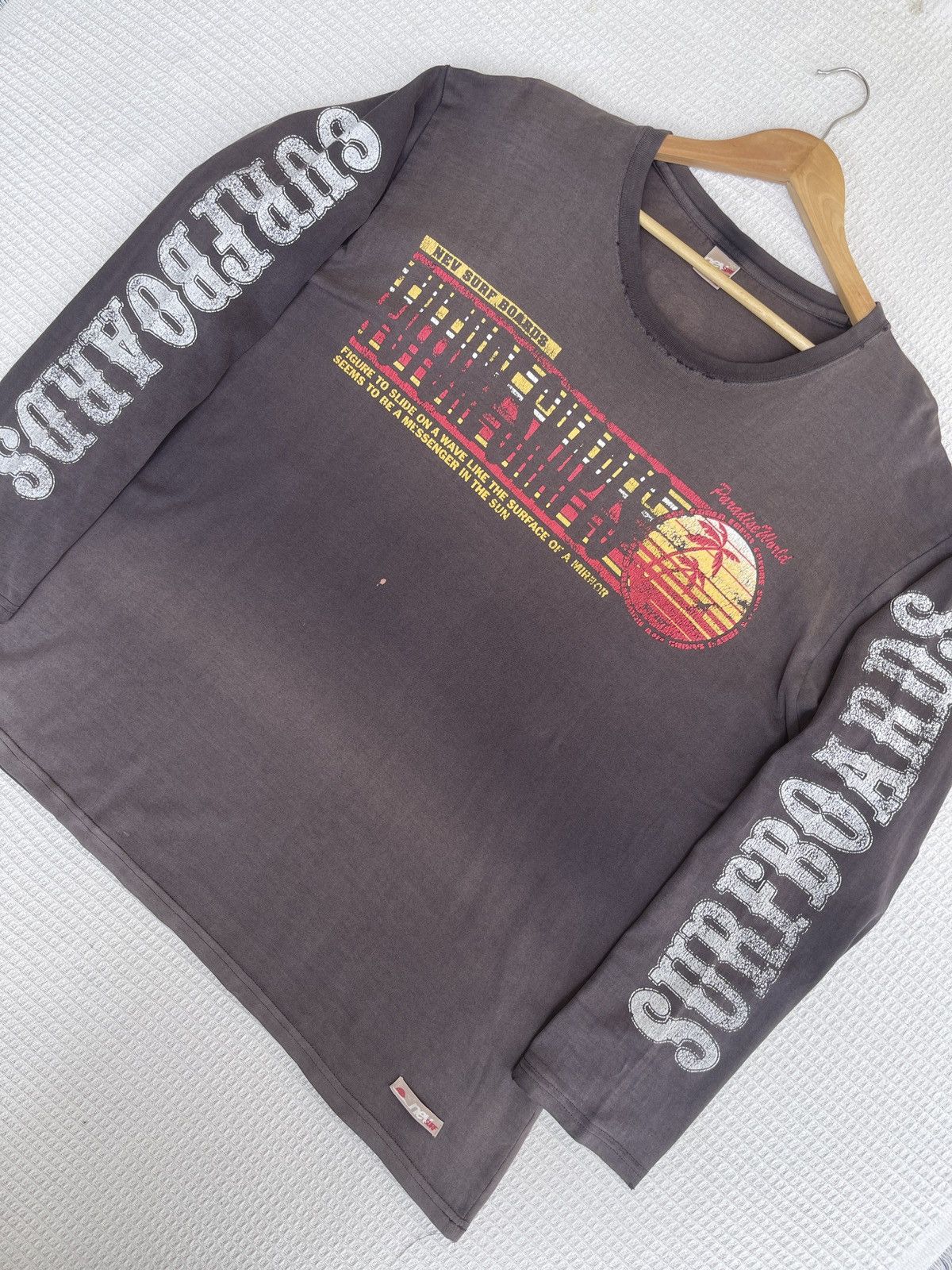Sun Surf Last Drop🔥Vtg Nev Surf Boards THRASHED FADED Long Sleeve Size US XXL / EU 58 / 5 - 14 Thumbnail