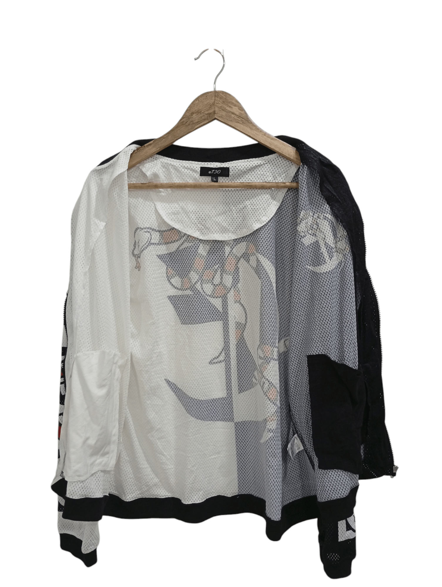 Japanese Brand 🔥🔥RE 730 Snake Printed Motif Sheer Mesh Jacket Size US L / EU 52-54 / 3 - 14 Thumbnail