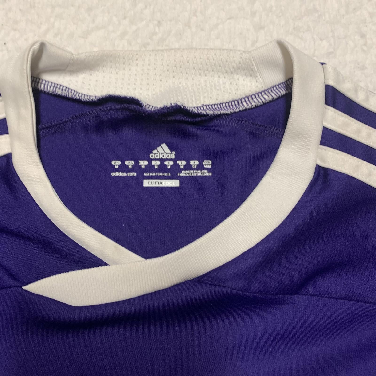 Adidas Adidas Clima Cool Men's Medium Purple Soccer Jersey Size US M / EU 48-50 / 2 - 3 Thumbnail