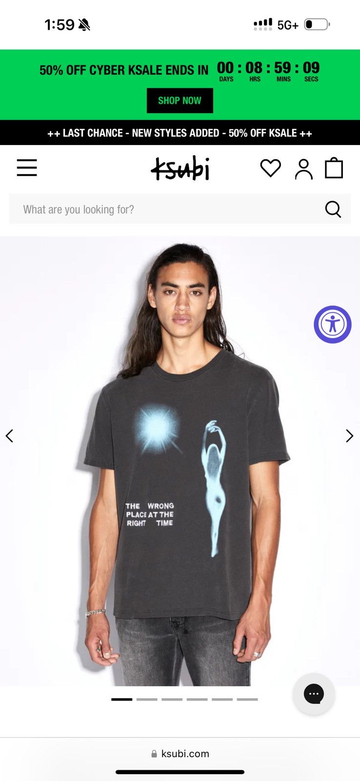 Ksubi KSUBI Wrong Place Right Time Kash Tee Embroidered Top Stitc Size US L / EU 52-54 / 3 - 1 Thumbnail