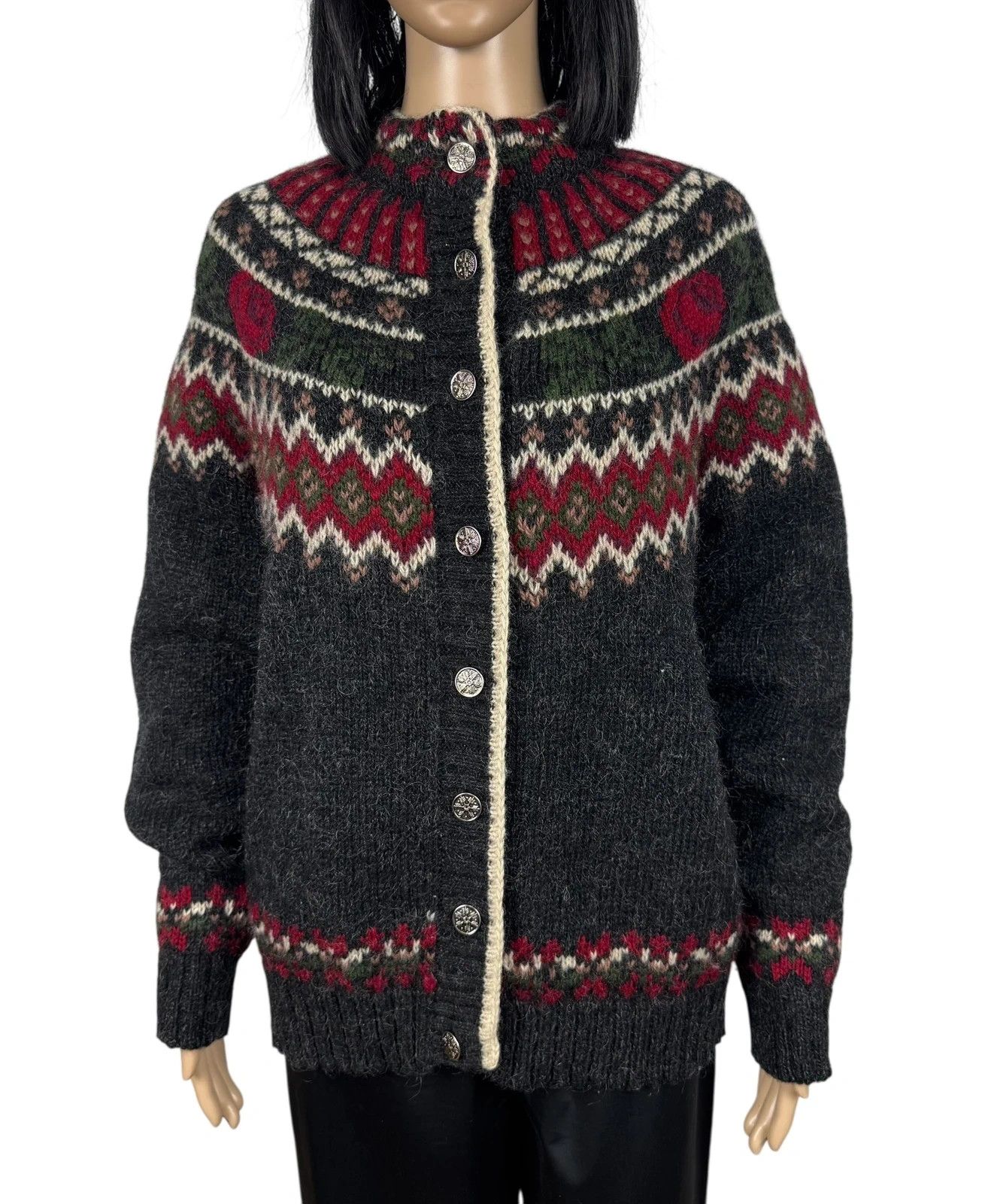Woolrich Woolen Mills Woolrich Wool Sweater Handknit Vintage Button Up size L Size L / US 10 / IT 46 - 2 Thumbnail